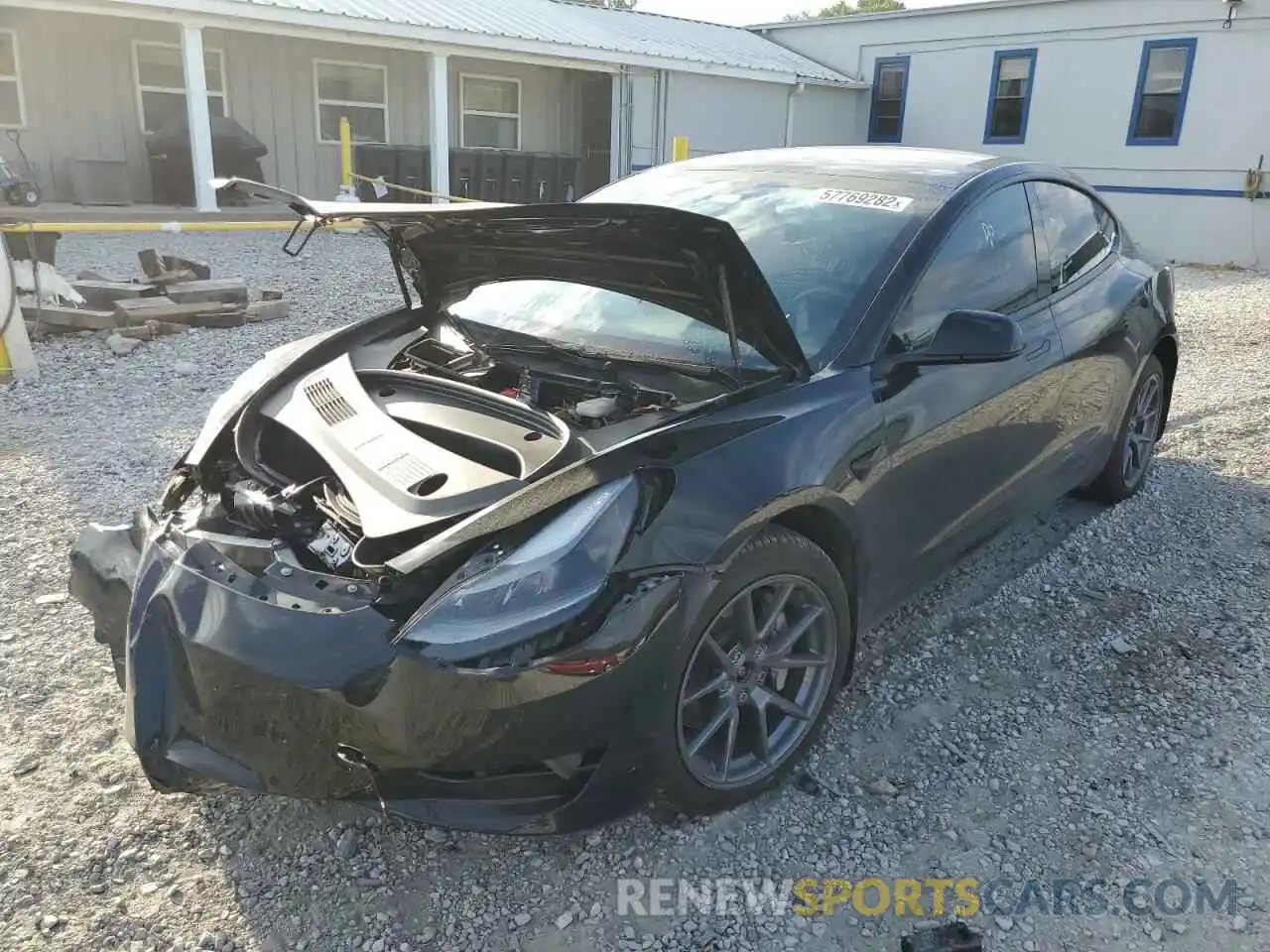 2 Photograph of a damaged car 5YJ3E1EBXMF012825 TESLA MODEL 3 2021