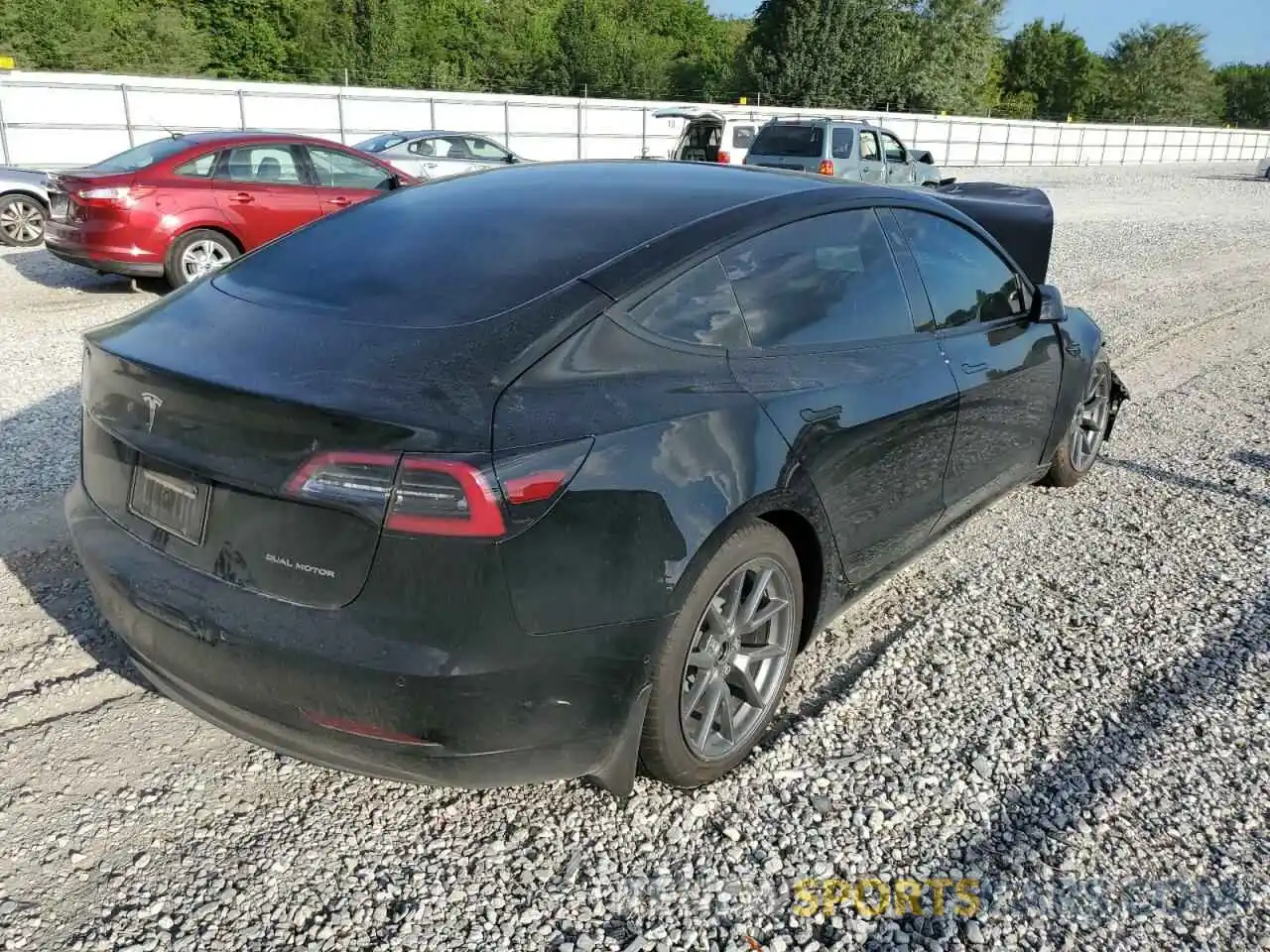 4 Photograph of a damaged car 5YJ3E1EBXMF012825 TESLA MODEL 3 2021