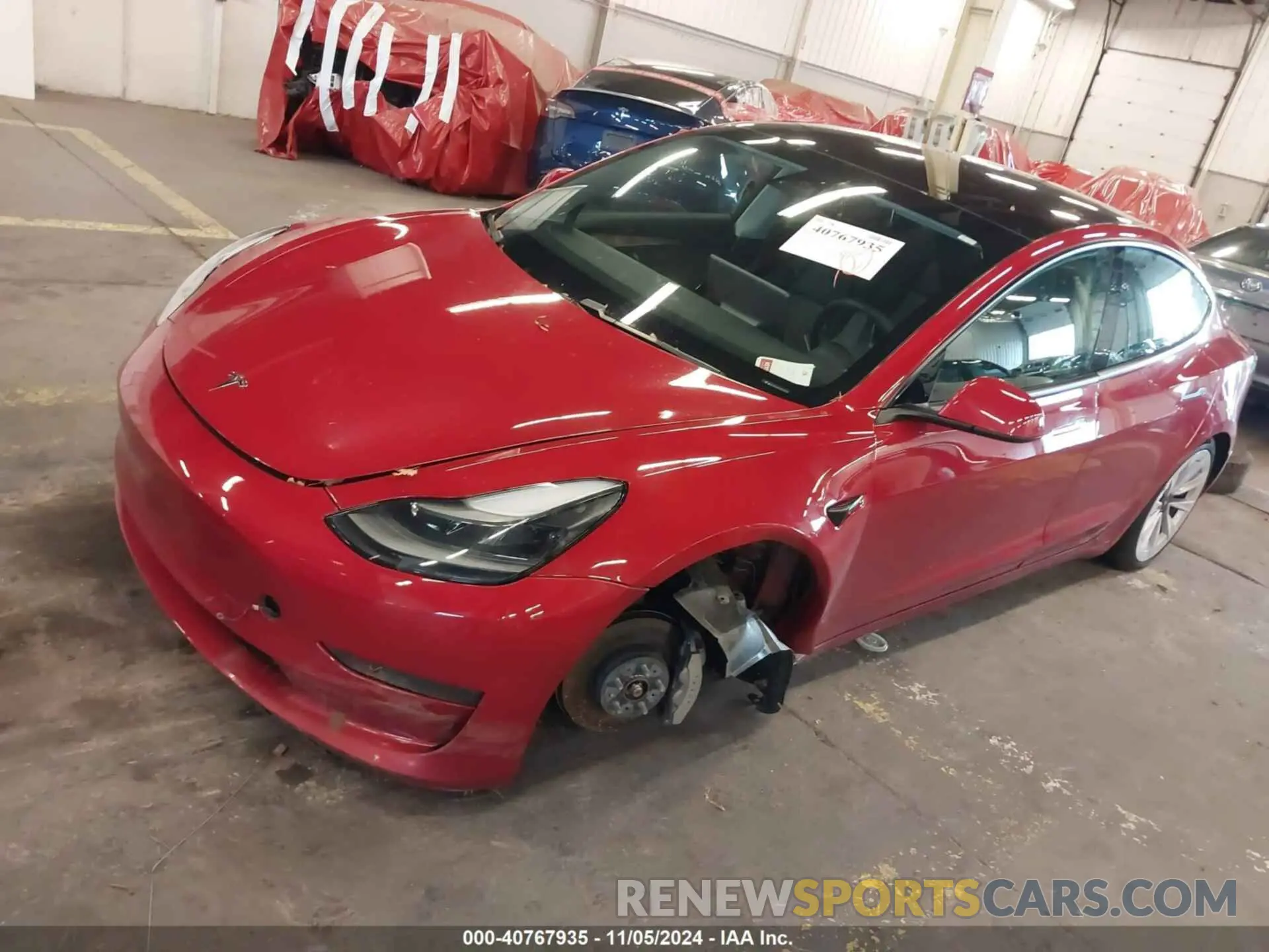 2 Photograph of a damaged car 5YJ3E1EBXMF013215 TESLA MODEL 3 2021