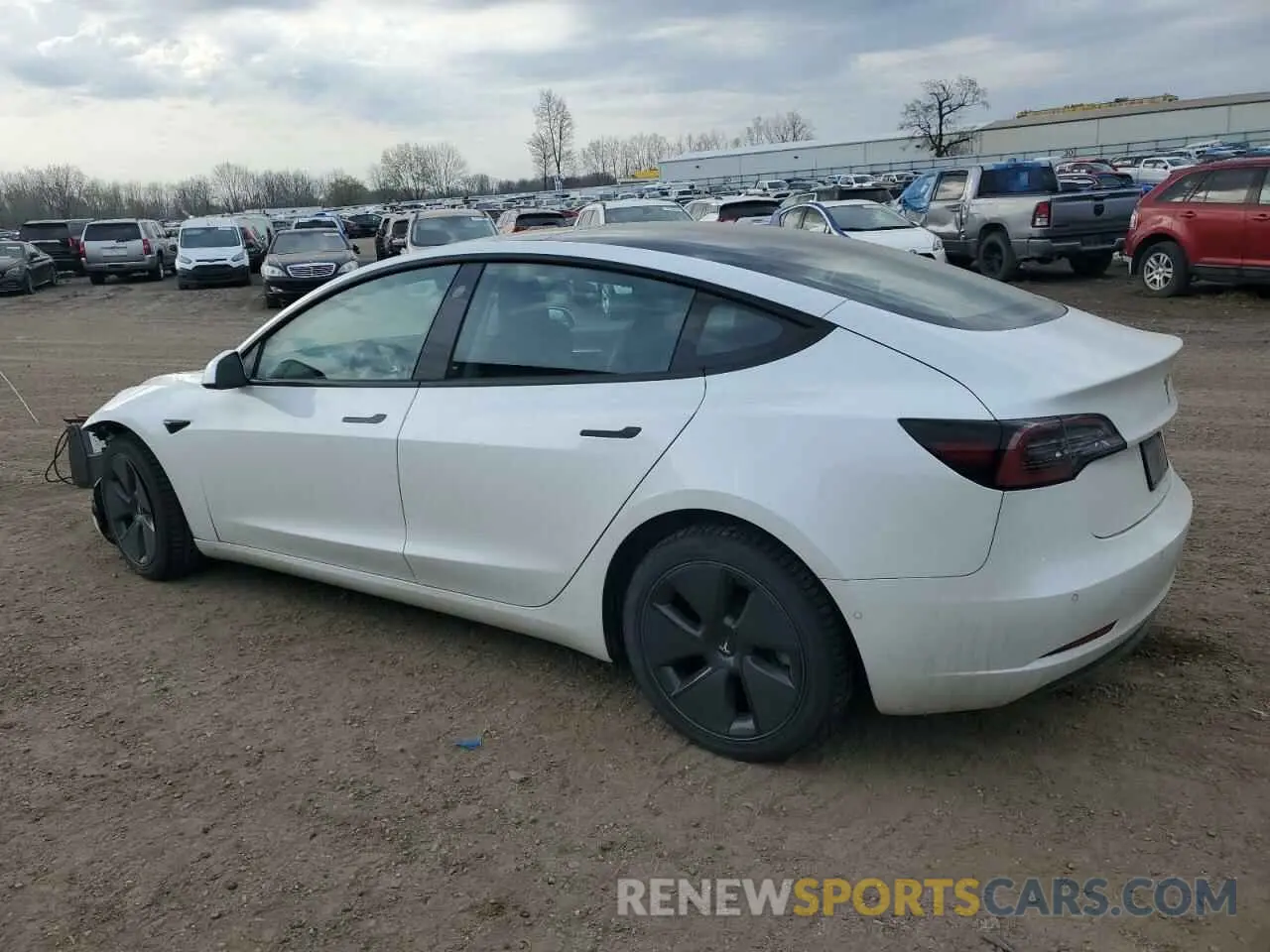 2 Photograph of a damaged car 5YJ3E1EBXMF032993 TESLA MODEL 3 2021