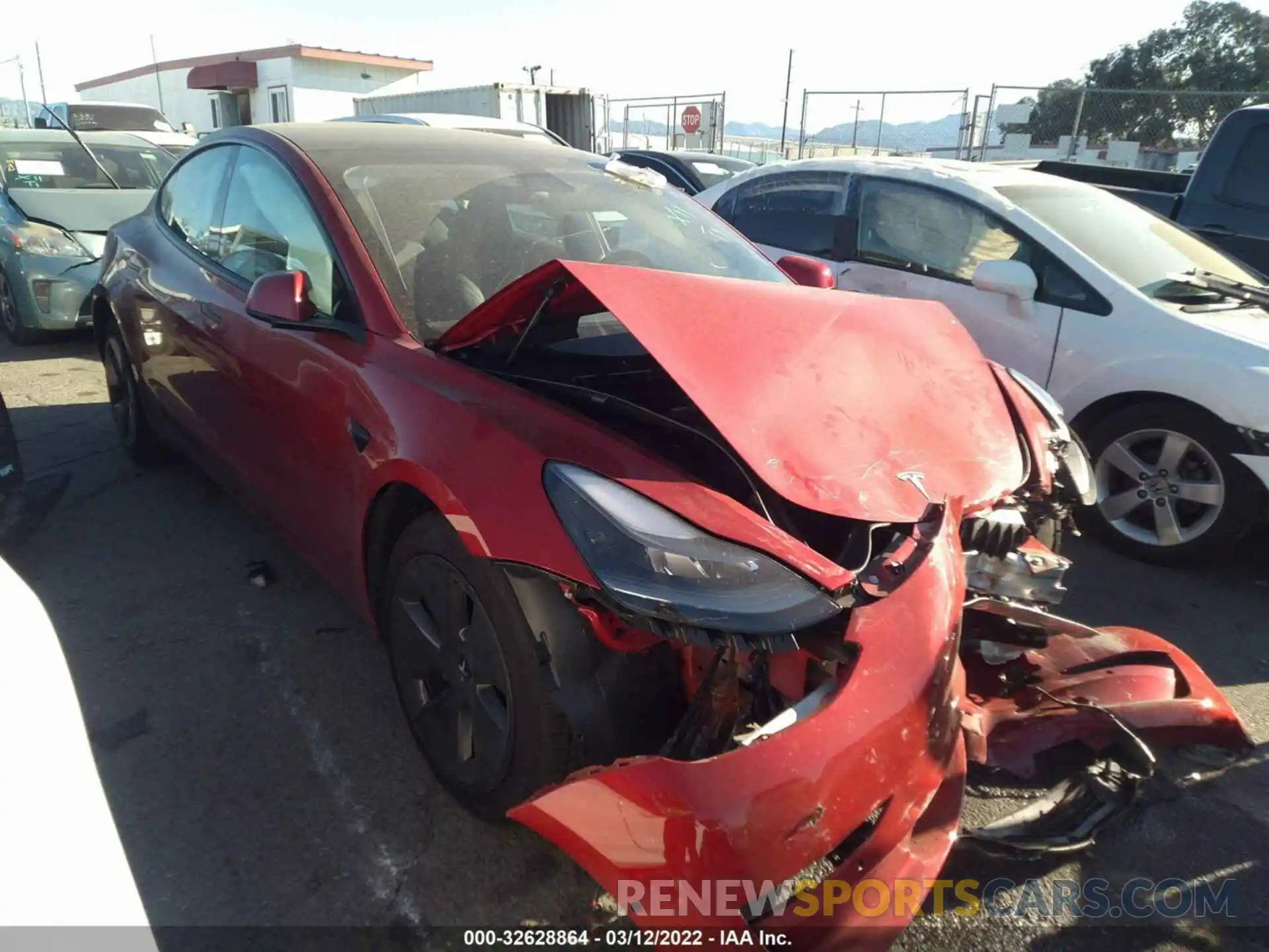 1 Photograph of a damaged car 5YJ3E1EBXMF048921 TESLA MODEL 3 2021