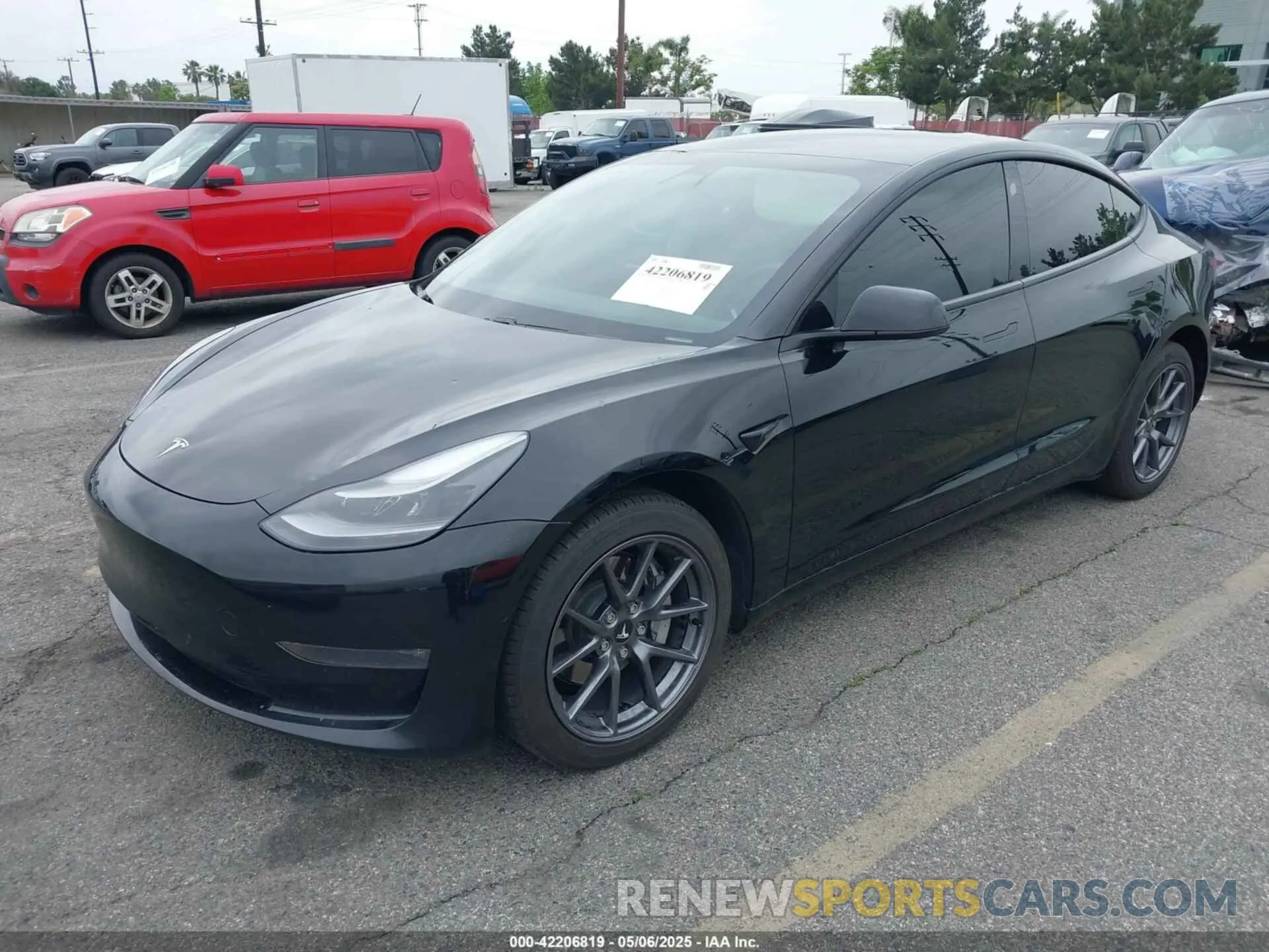 2 Photograph of a damaged car 5YJ3E1EBXMF050068 TESLA MODEL 3 2021