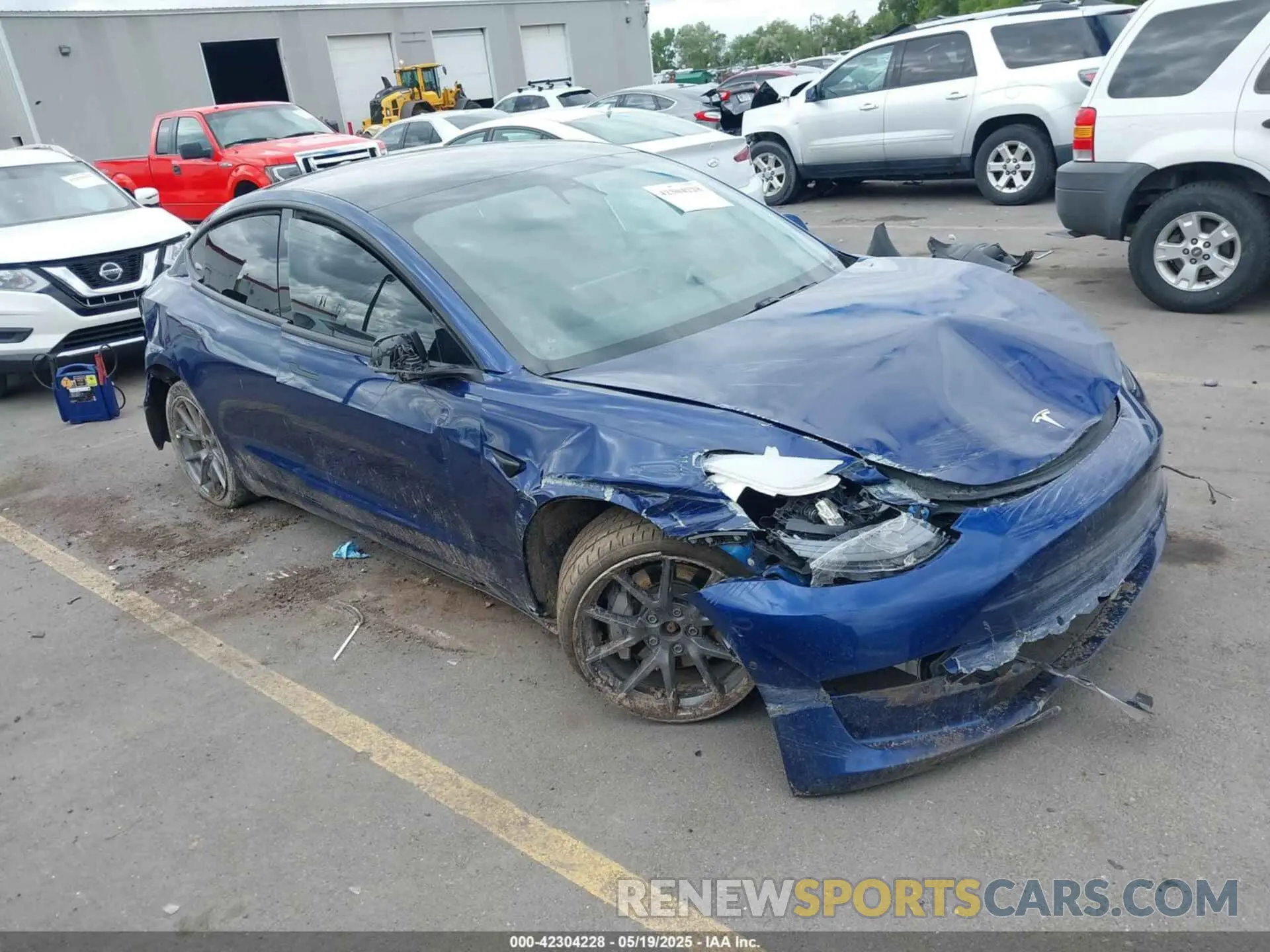 1 Photograph of a damaged car 5YJ3E1EBXMF054945 TESLA MODEL 3 2021