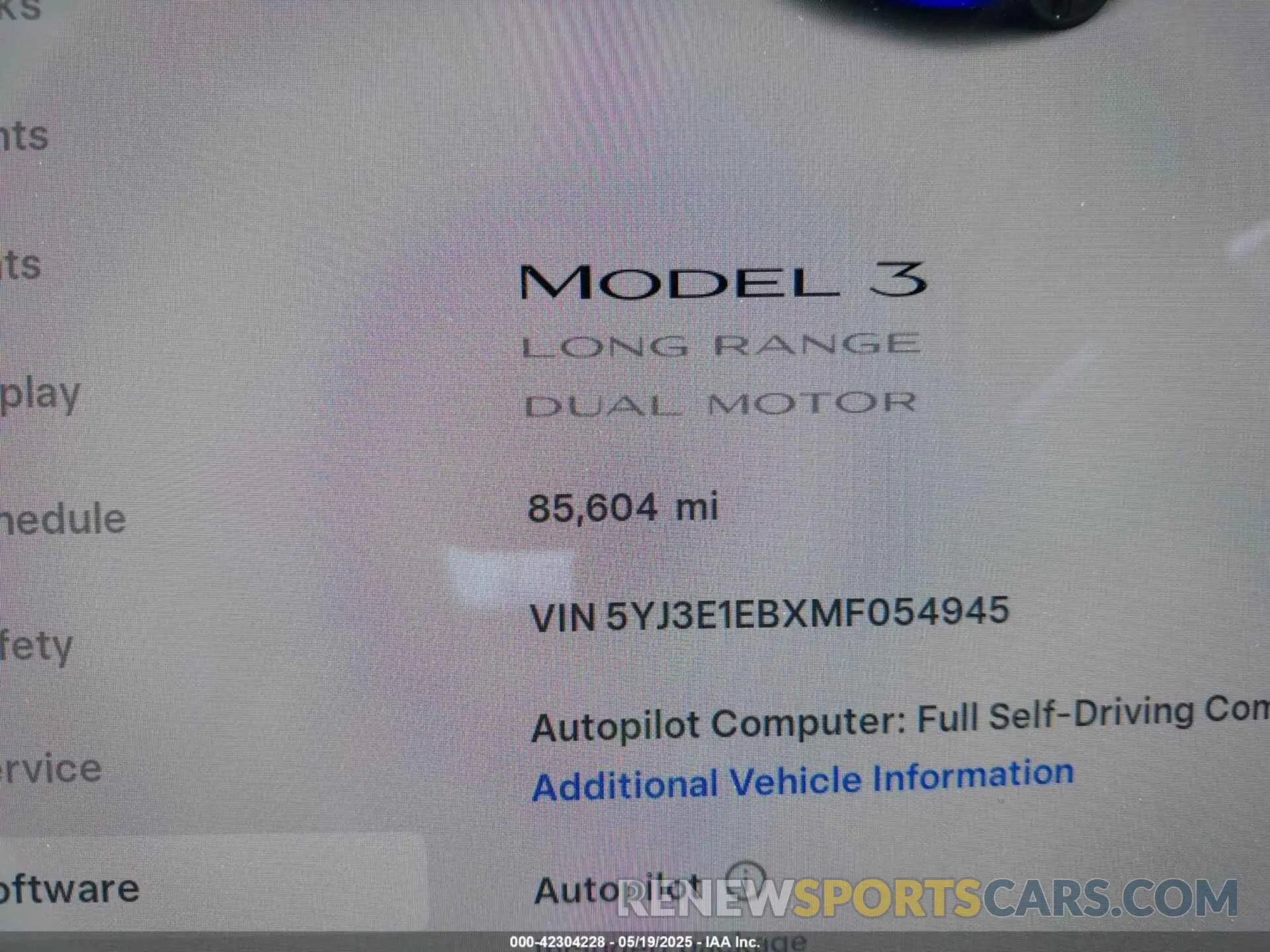 7 Photograph of a damaged car 5YJ3E1EBXMF054945 TESLA MODEL 3 2021