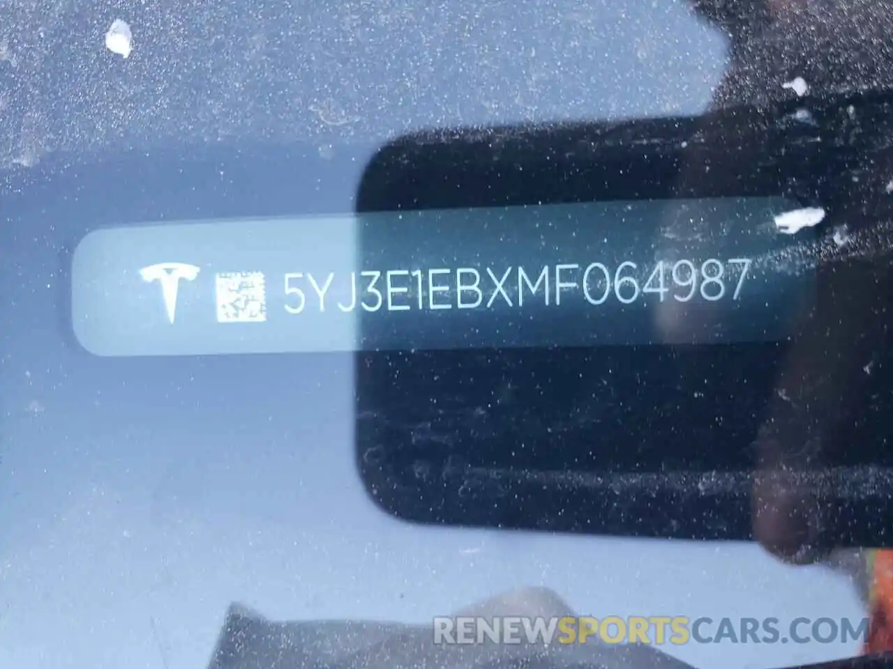 10 Photograph of a damaged car 5YJ3E1EBXMF064987 TESLA MODEL 3 2021