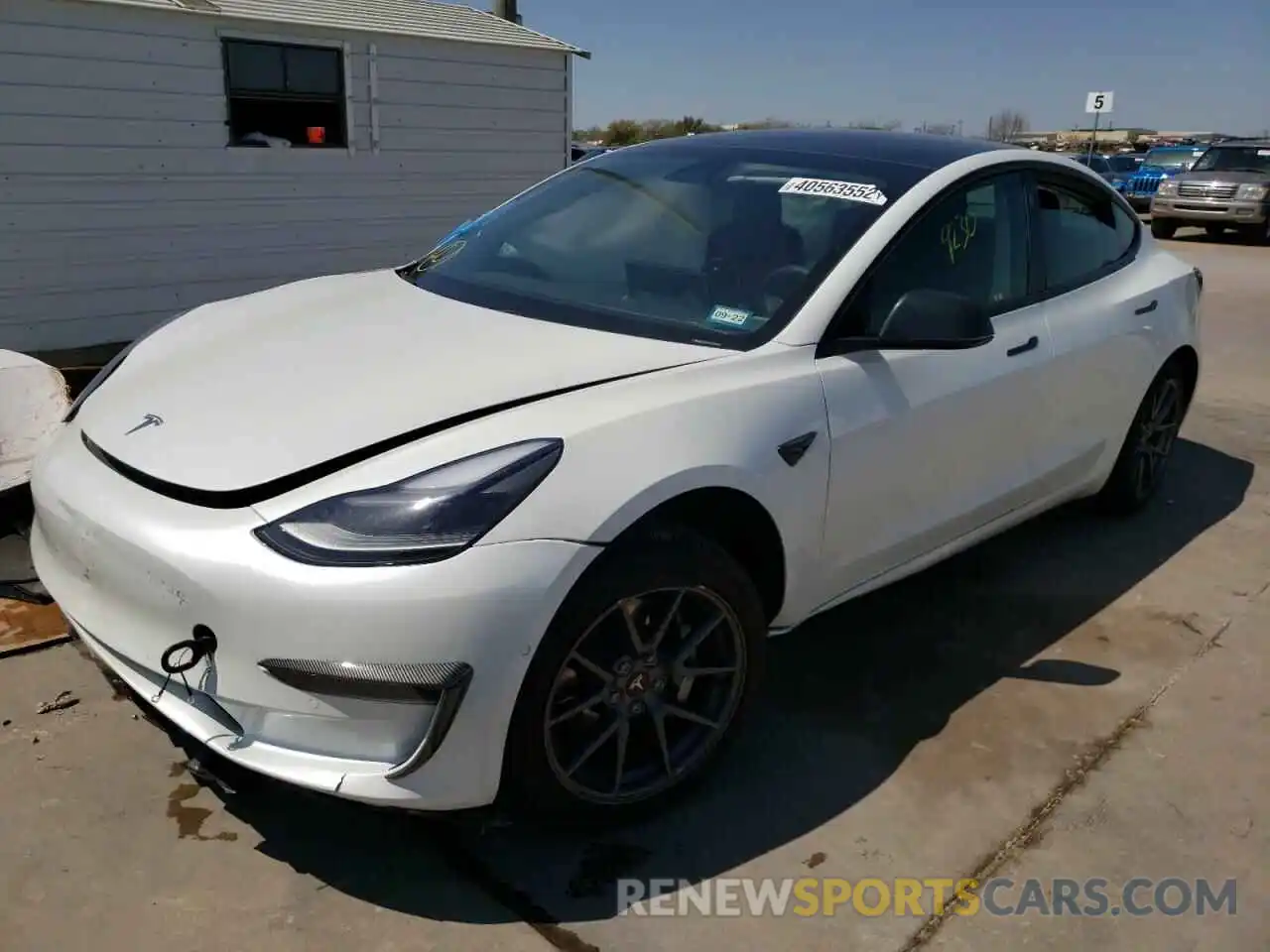 2 Photograph of a damaged car 5YJ3E1EBXMF067954 TESLA MODEL 3 2021