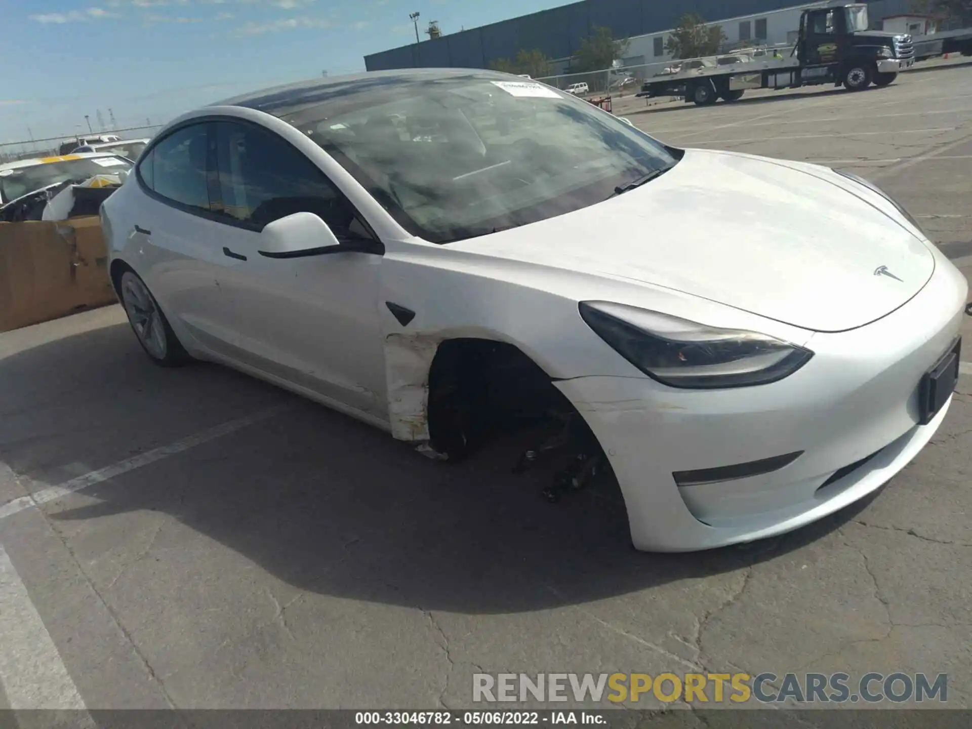 1 Photograph of a damaged car 5YJ3E1EBXMF071180 TESLA MODEL 3 2021