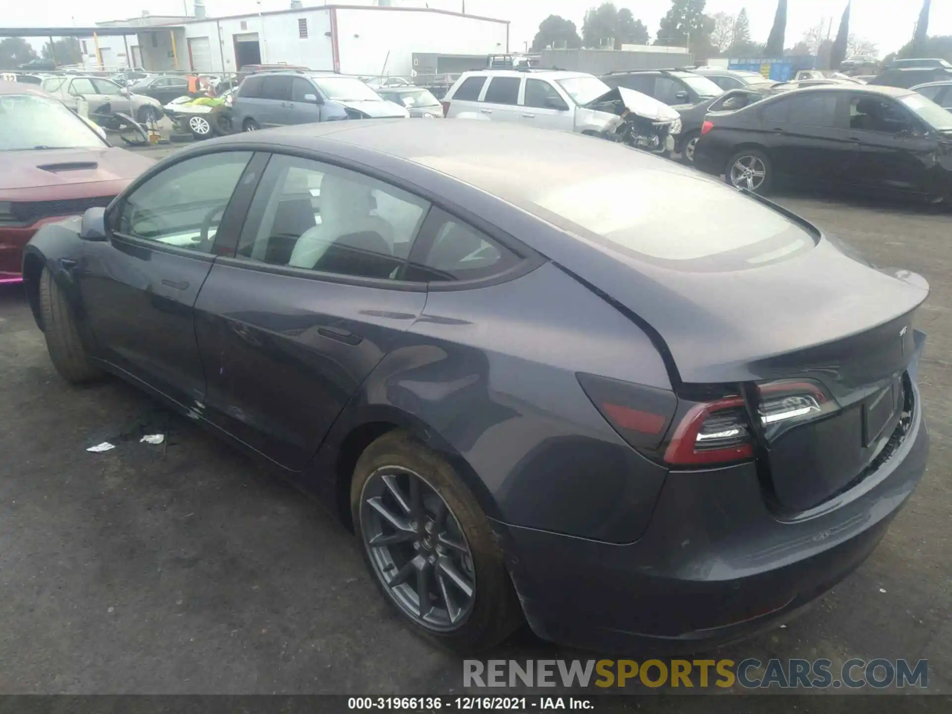 3 Photograph of a damaged car 5YJ3E1EBXMF074483 TESLA MODEL 3 2021