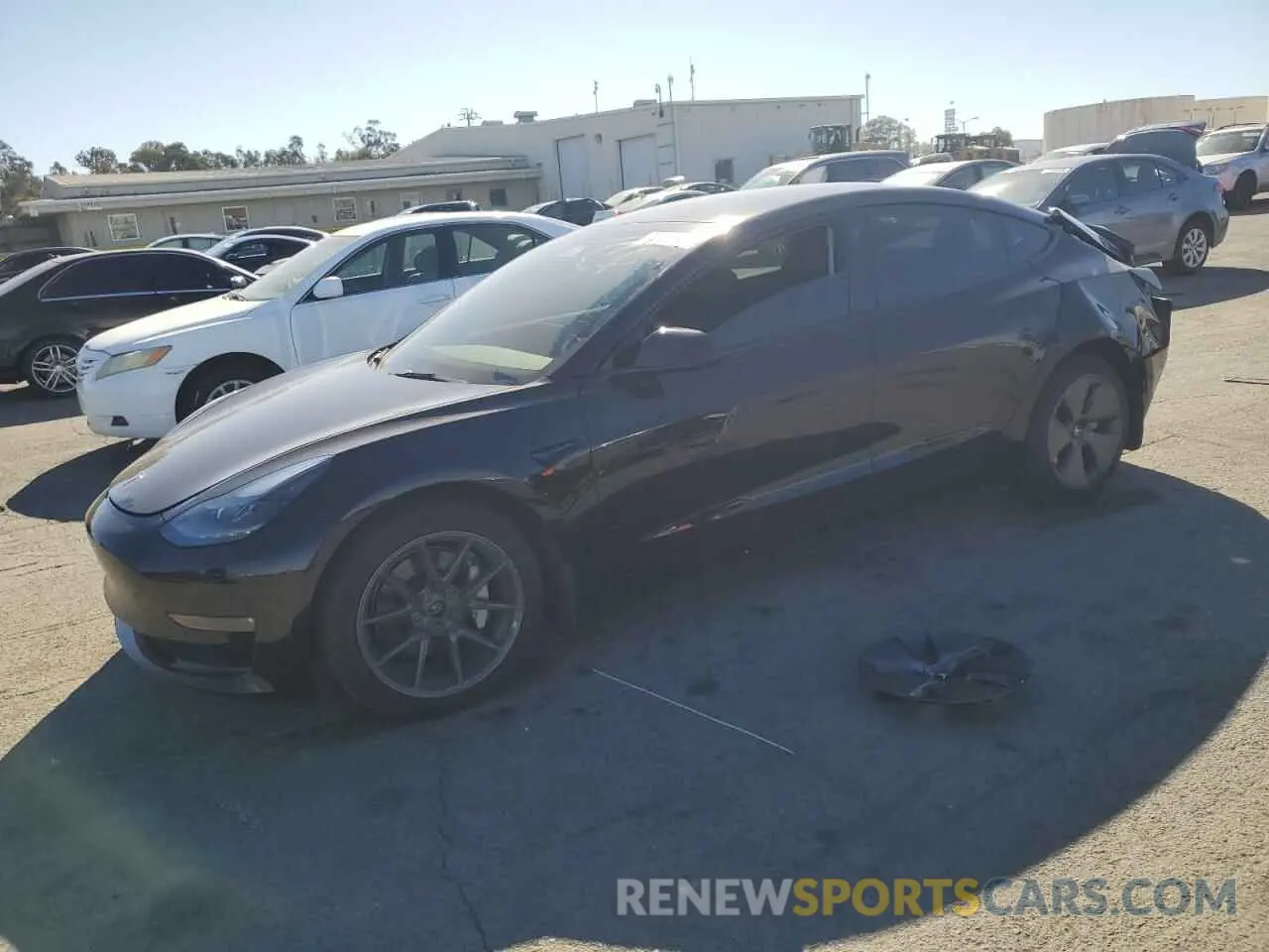 1 Photograph of a damaged car 5YJ3E1EBXMF088495 TESLA MODEL 3 2021