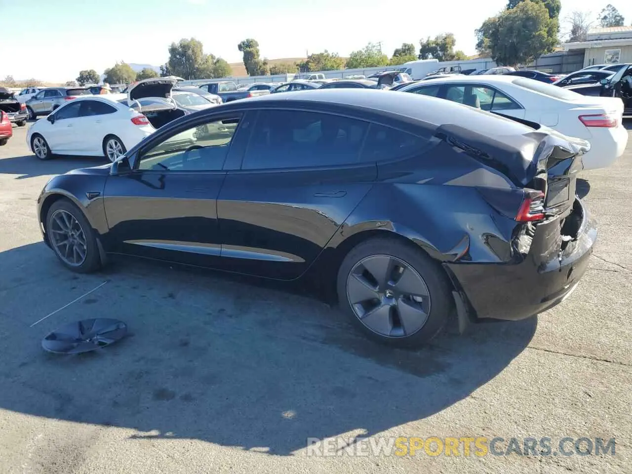 2 Photograph of a damaged car 5YJ3E1EBXMF088495 TESLA MODEL 3 2021