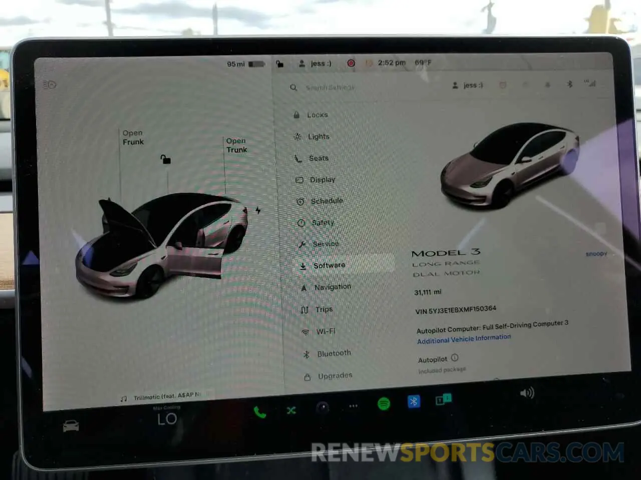 9 Photograph of a damaged car 5YJ3E1EBXMF150364 TESLA MODEL 3 2021