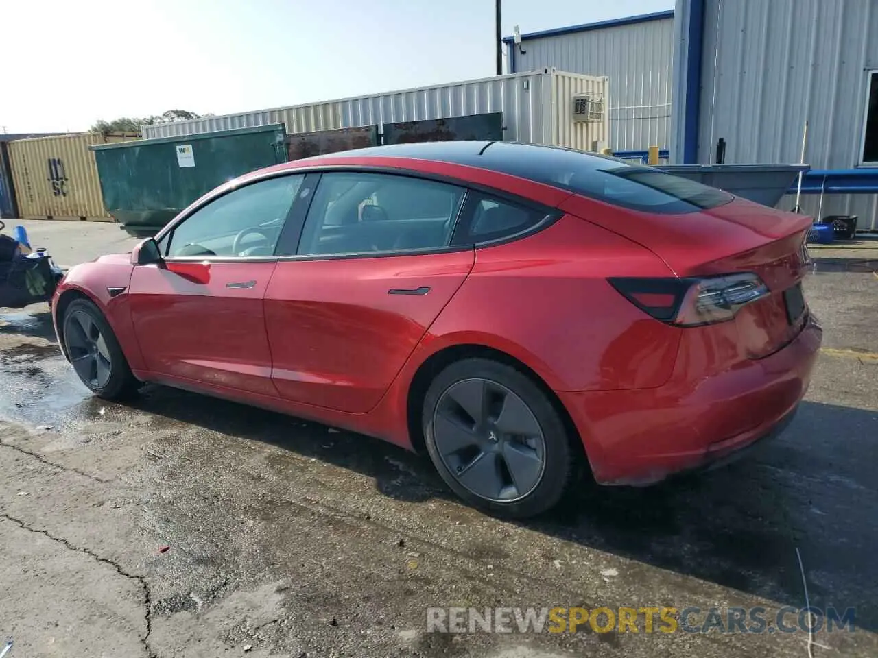 2 Photograph of a damaged car 5YJ3E1EBXMF848974 TESLA MODEL 3 2021