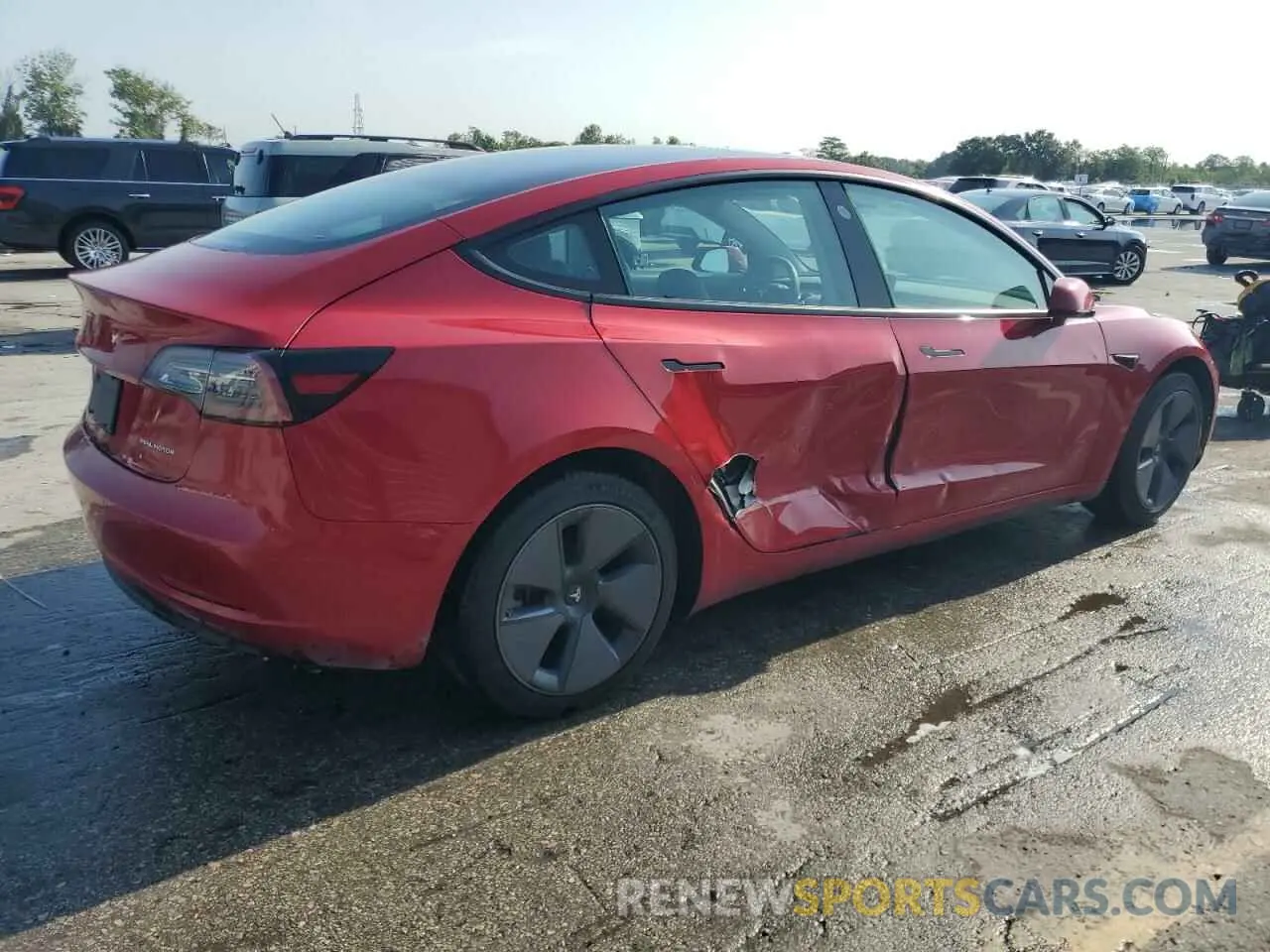 3 Photograph of a damaged car 5YJ3E1EBXMF848974 TESLA MODEL 3 2021