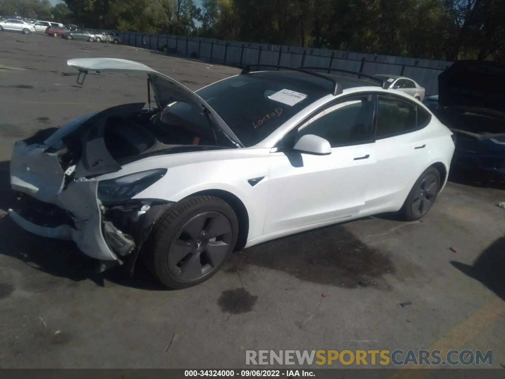 2 Photograph of a damaged car 5YJ3E1EBXMF852801 TESLA MODEL 3 2021