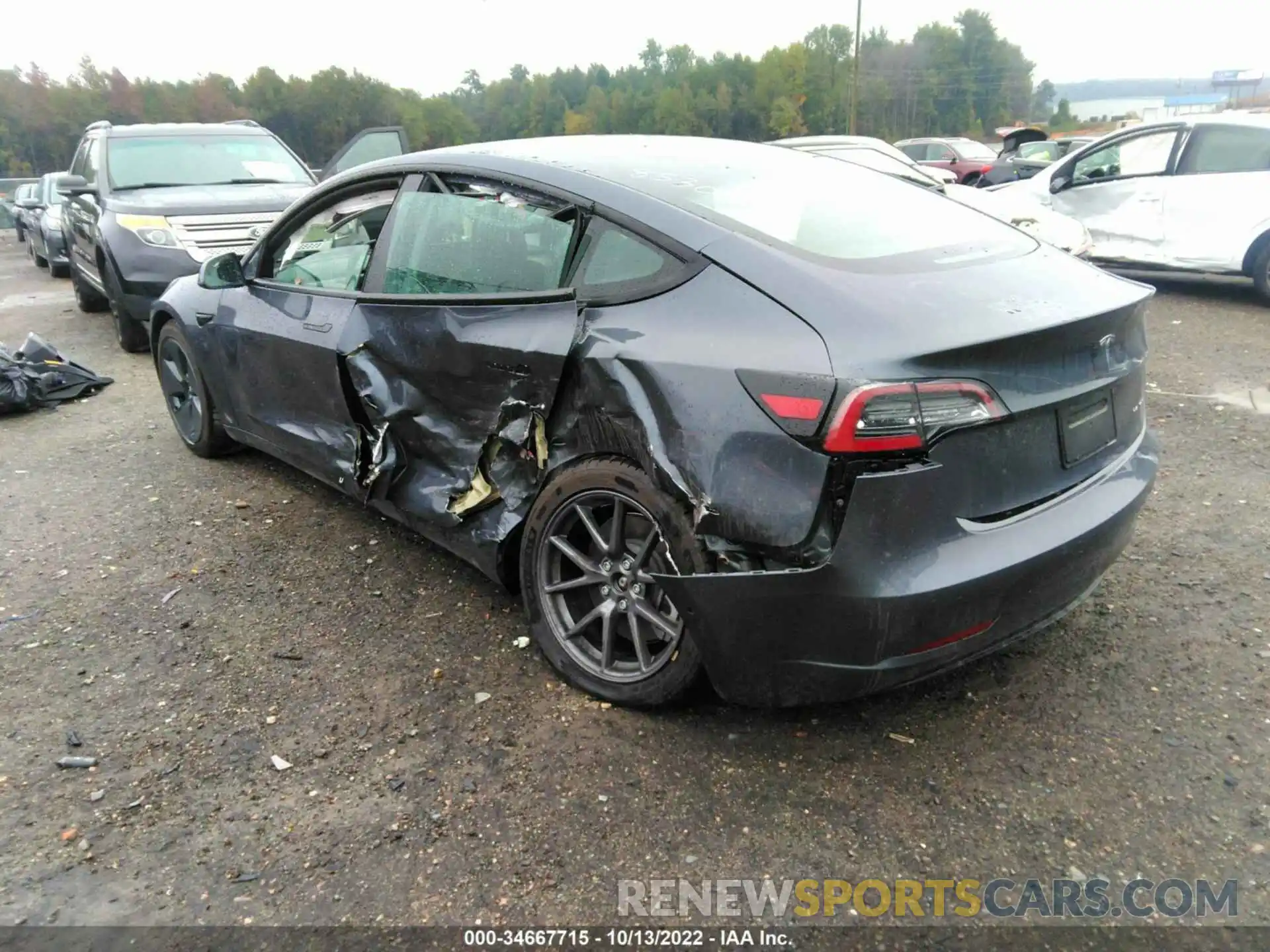 3 Photograph of a damaged car 5YJ3E1EBXMF853091 TESLA MODEL 3 2021