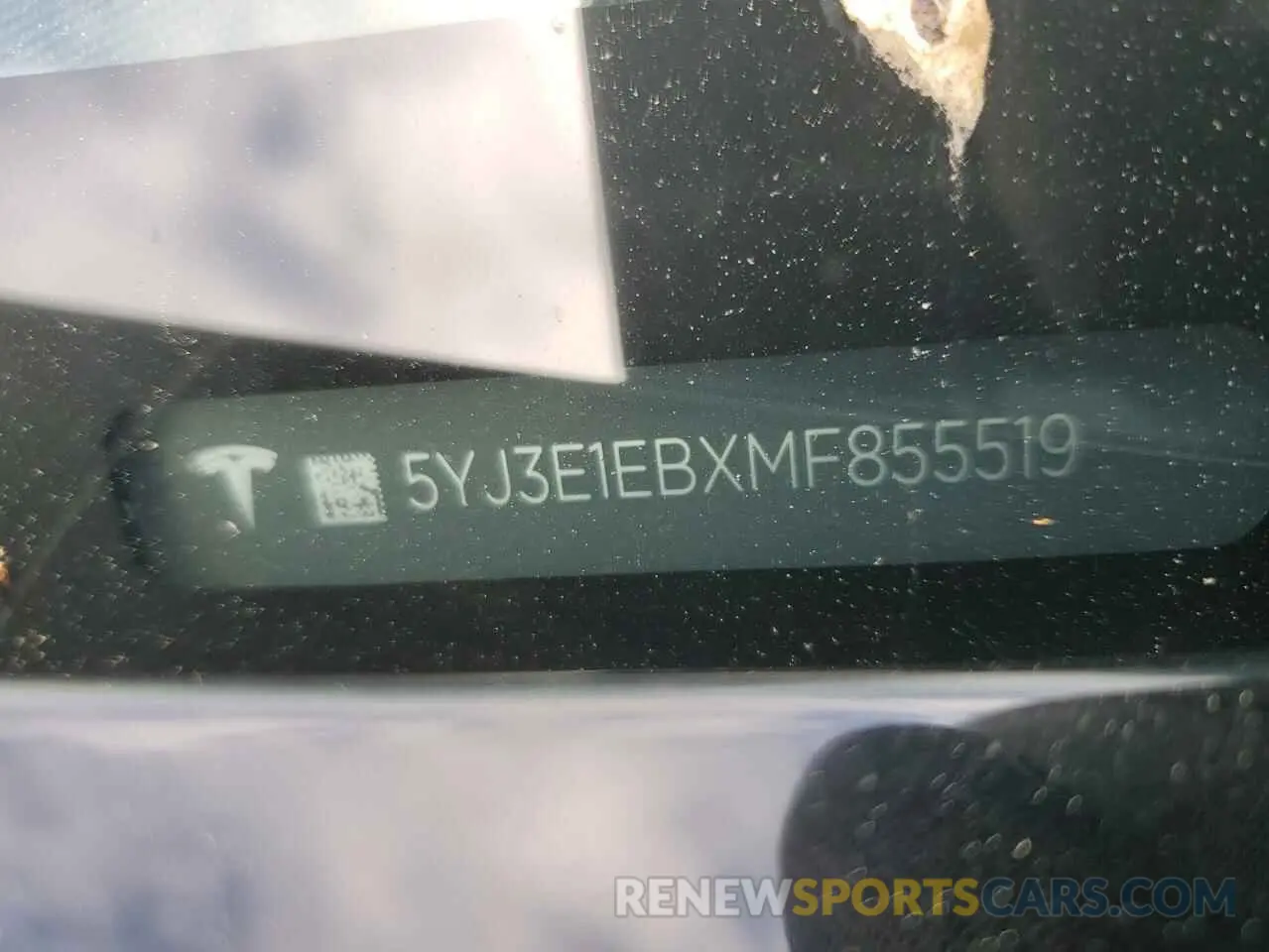 12 Photograph of a damaged car 5YJ3E1EBXMF855519 TESLA MODEL 3 2021