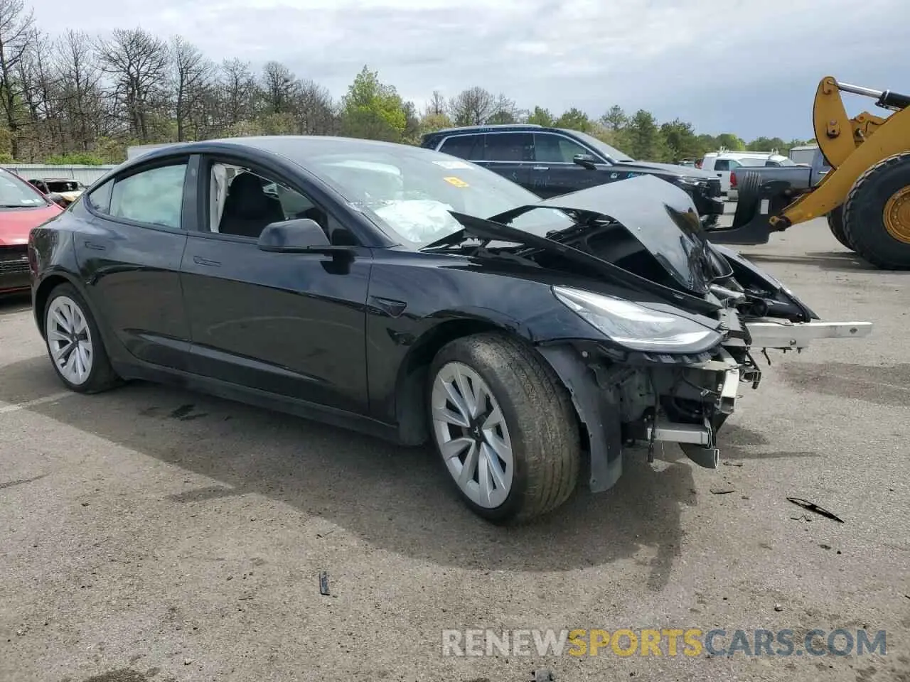 4 Photograph of a damaged car 5YJ3E1EBXMF855519 TESLA MODEL 3 2021
