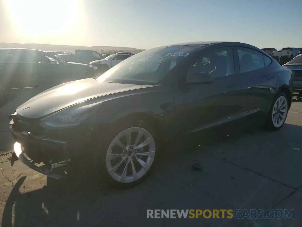 1 Photograph of a damaged car 5YJ3E1EBXMF855570 TESLA MODEL 3 2021