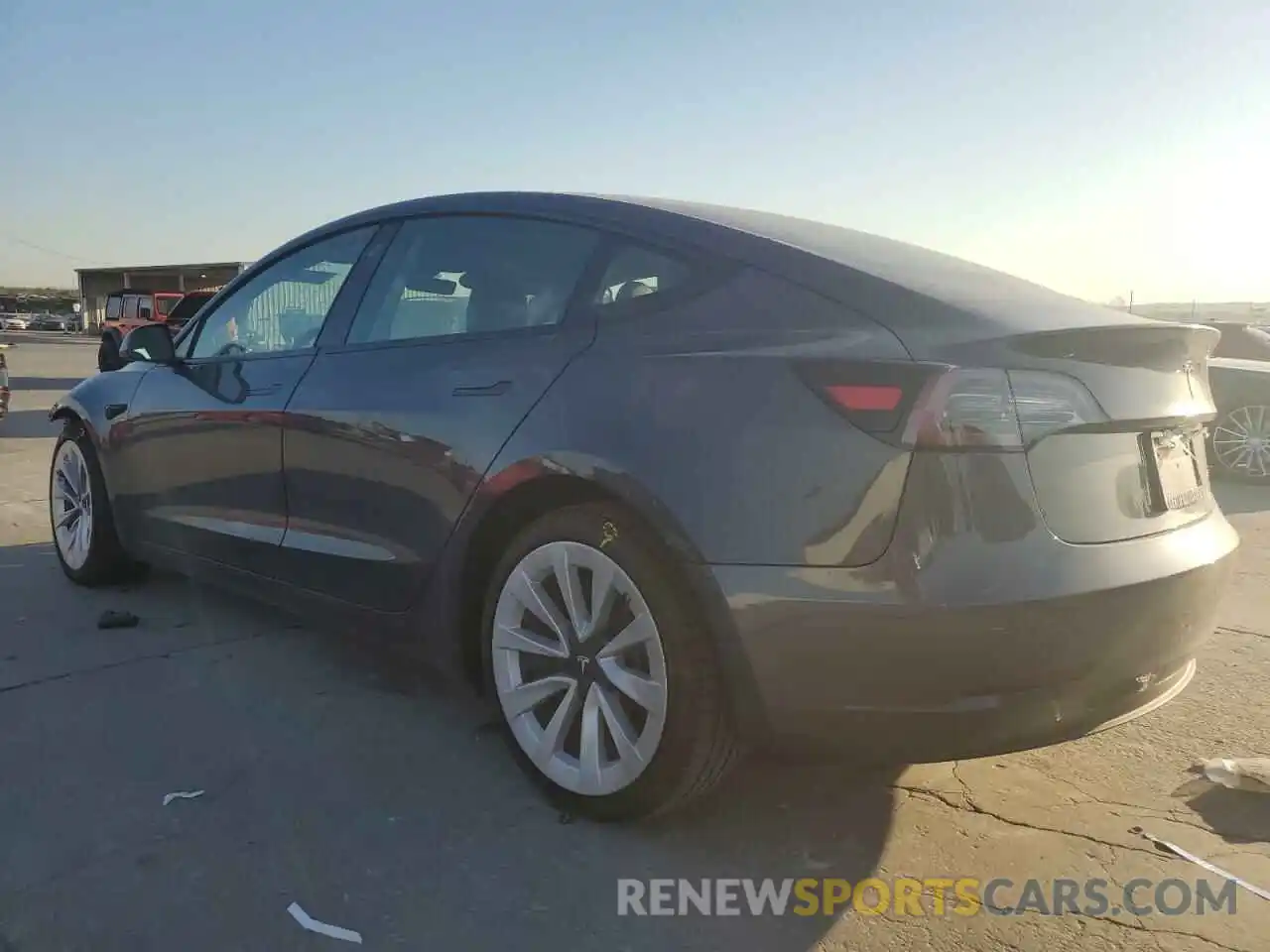 2 Photograph of a damaged car 5YJ3E1EBXMF855570 TESLA MODEL 3 2021