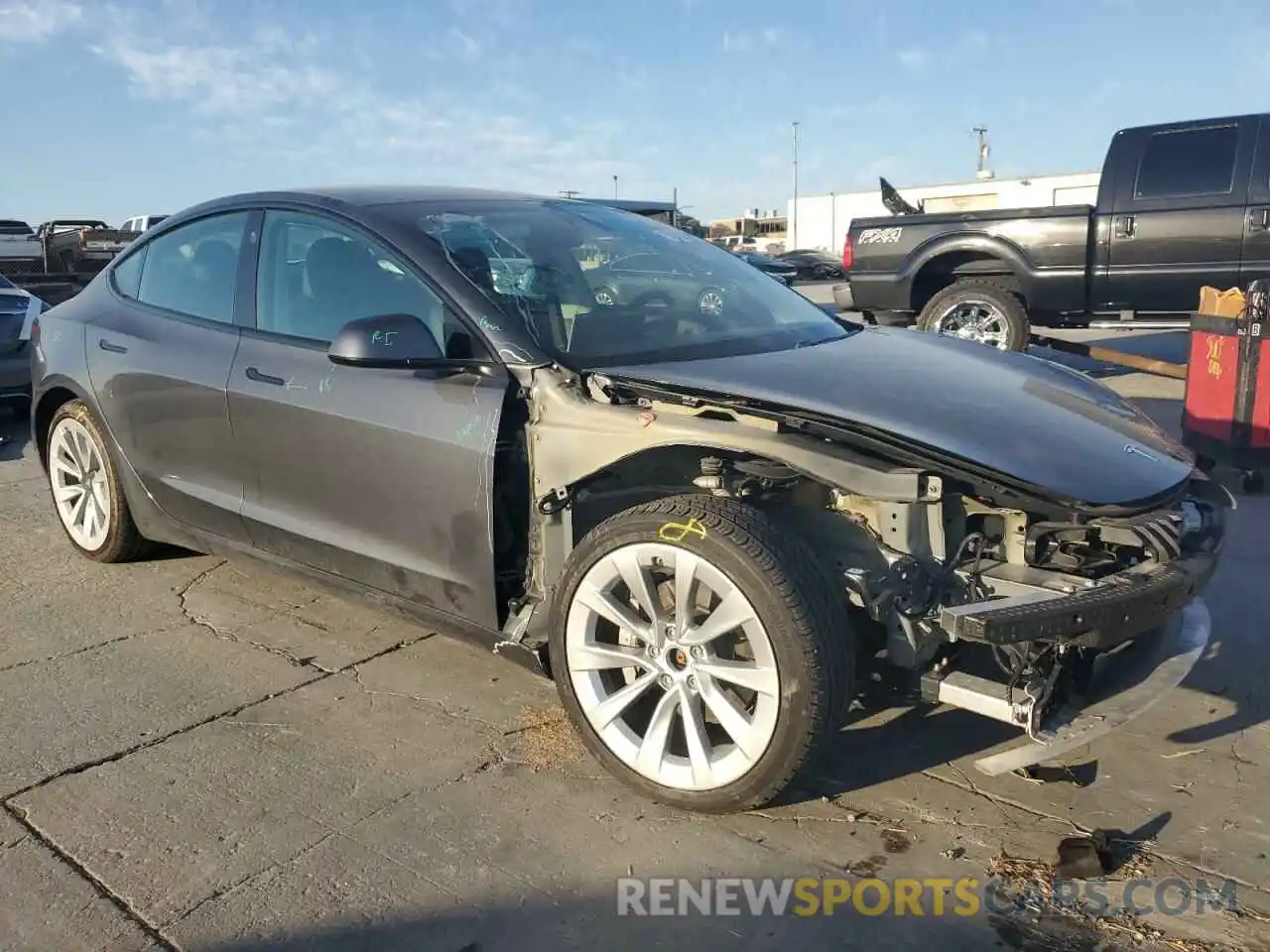 4 Photograph of a damaged car 5YJ3E1EBXMF855570 TESLA MODEL 3 2021