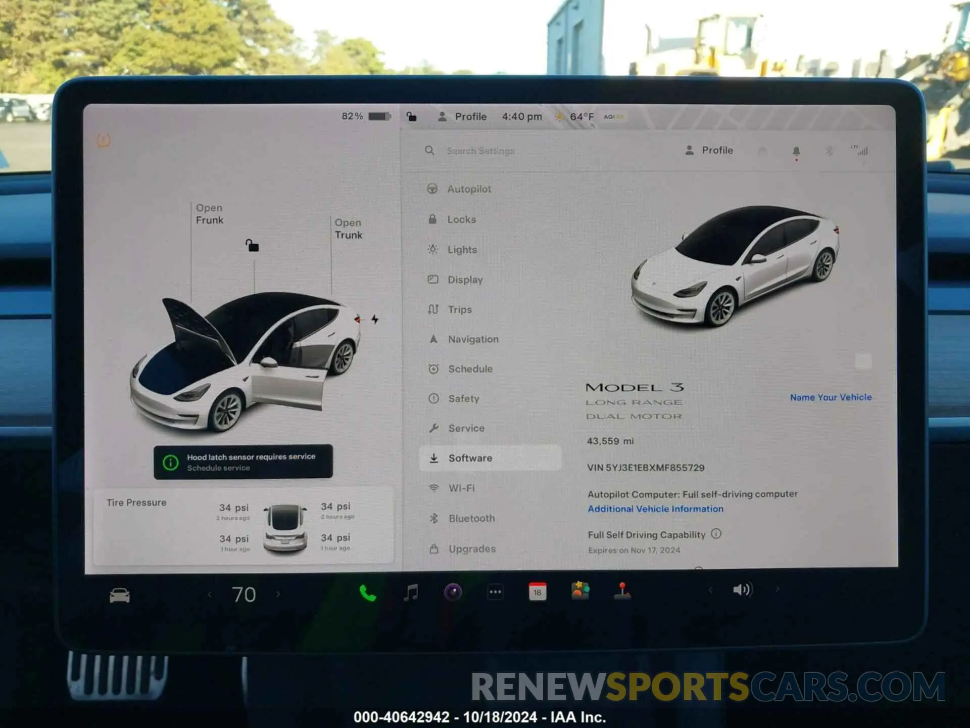 18 Photograph of a damaged car 5YJ3E1EBXMF855729 TESLA MODEL 3 2021