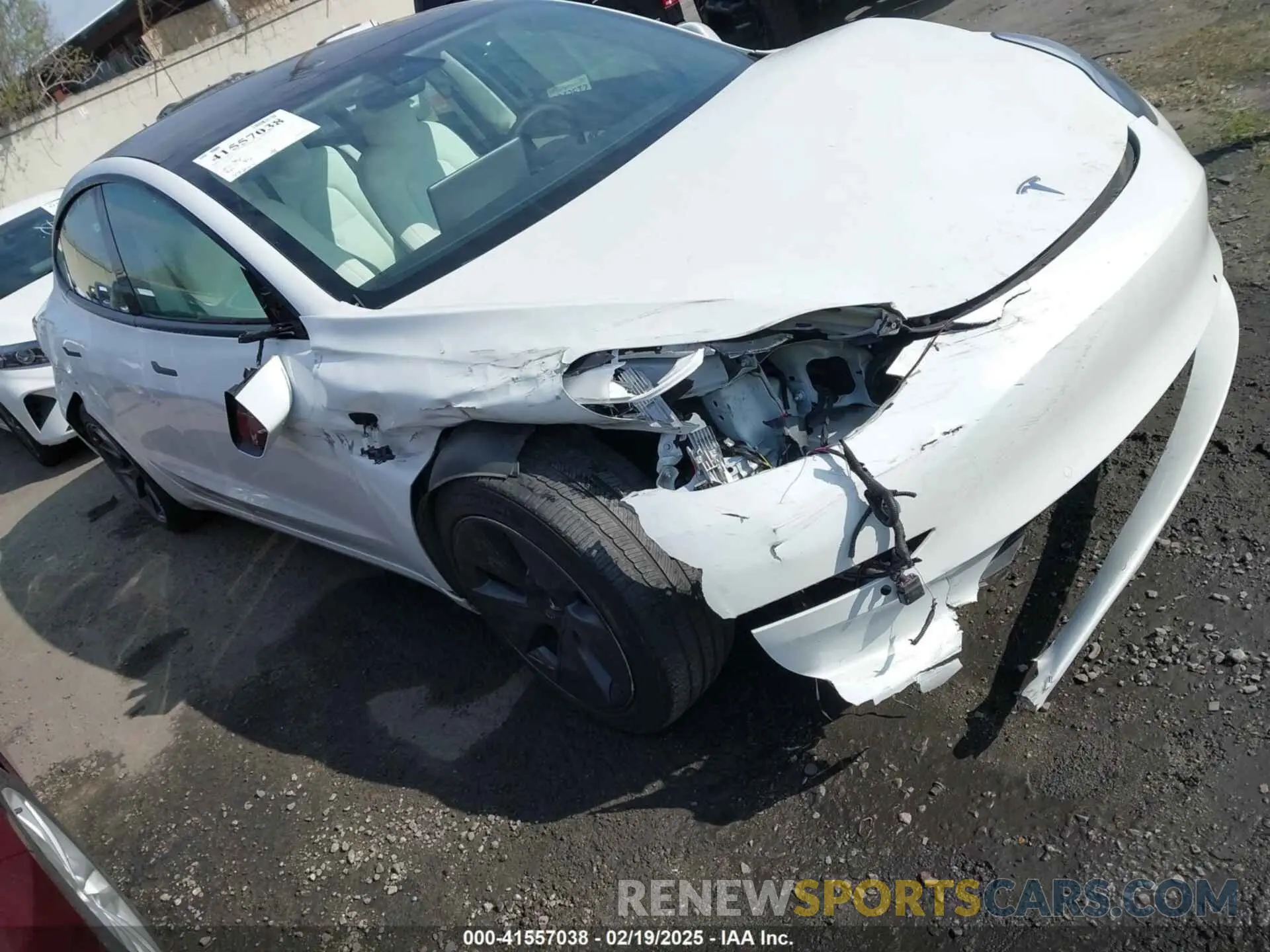 1 Photograph of a damaged car 5YJ3E1EBXMF860283 TESLA MODEL 3 2021