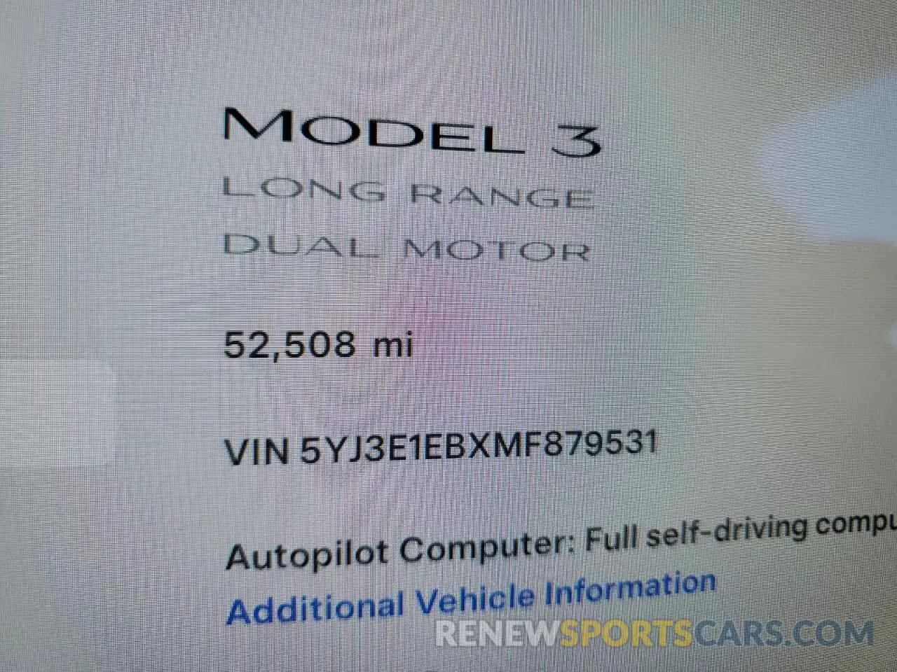 9 Photograph of a damaged car 5YJ3E1EBXMF879531 TESLA MODEL 3 2021