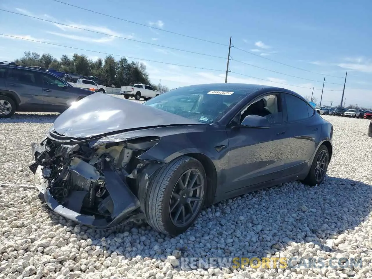 1 Photograph of a damaged car 5YJ3E1EBXMF902516 TESLA MODEL 3 2021