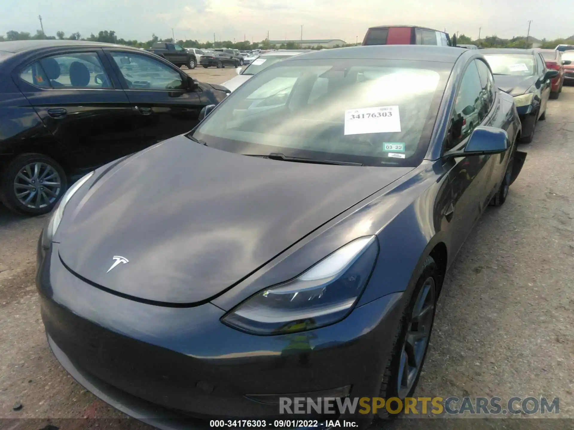 2 Photograph of a damaged car 5YJ3E1EBXMF902581 TESLA MODEL 3 2021