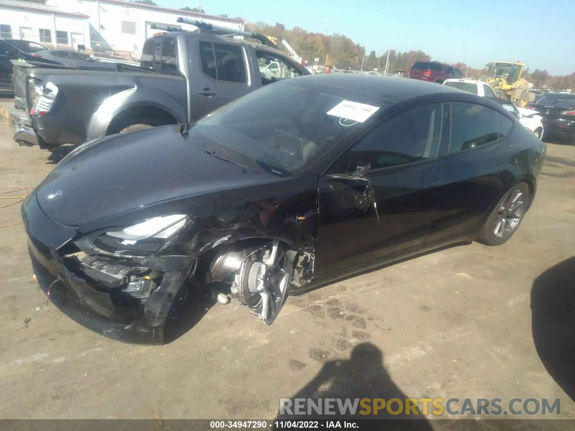 2 Photograph of a damaged car 5YJ3E1EBXMF915590 TESLA MODEL 3 2021