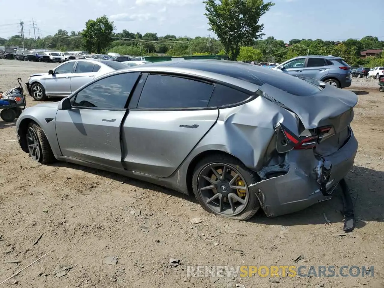 2 Photograph of a damaged car 5YJ3E1EBXMF925066 TESLA MODEL 3 2021