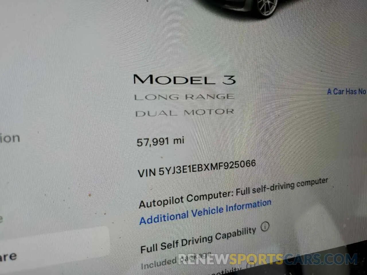 9 Photograph of a damaged car 5YJ3E1EBXMF925066 TESLA MODEL 3 2021