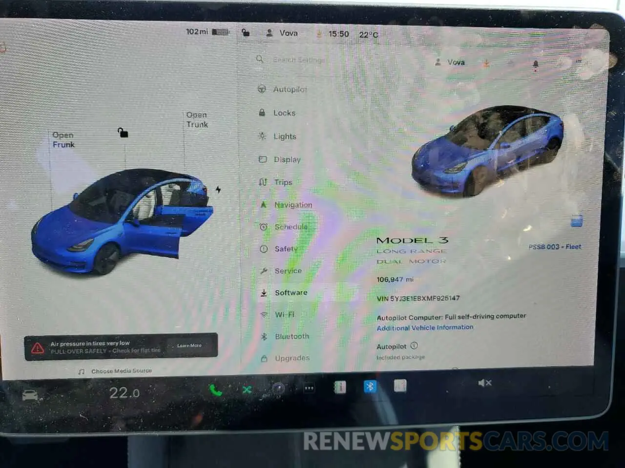 9 Photograph of a damaged car 5YJ3E1EBXMF925147 TESLA MODEL 3 2021