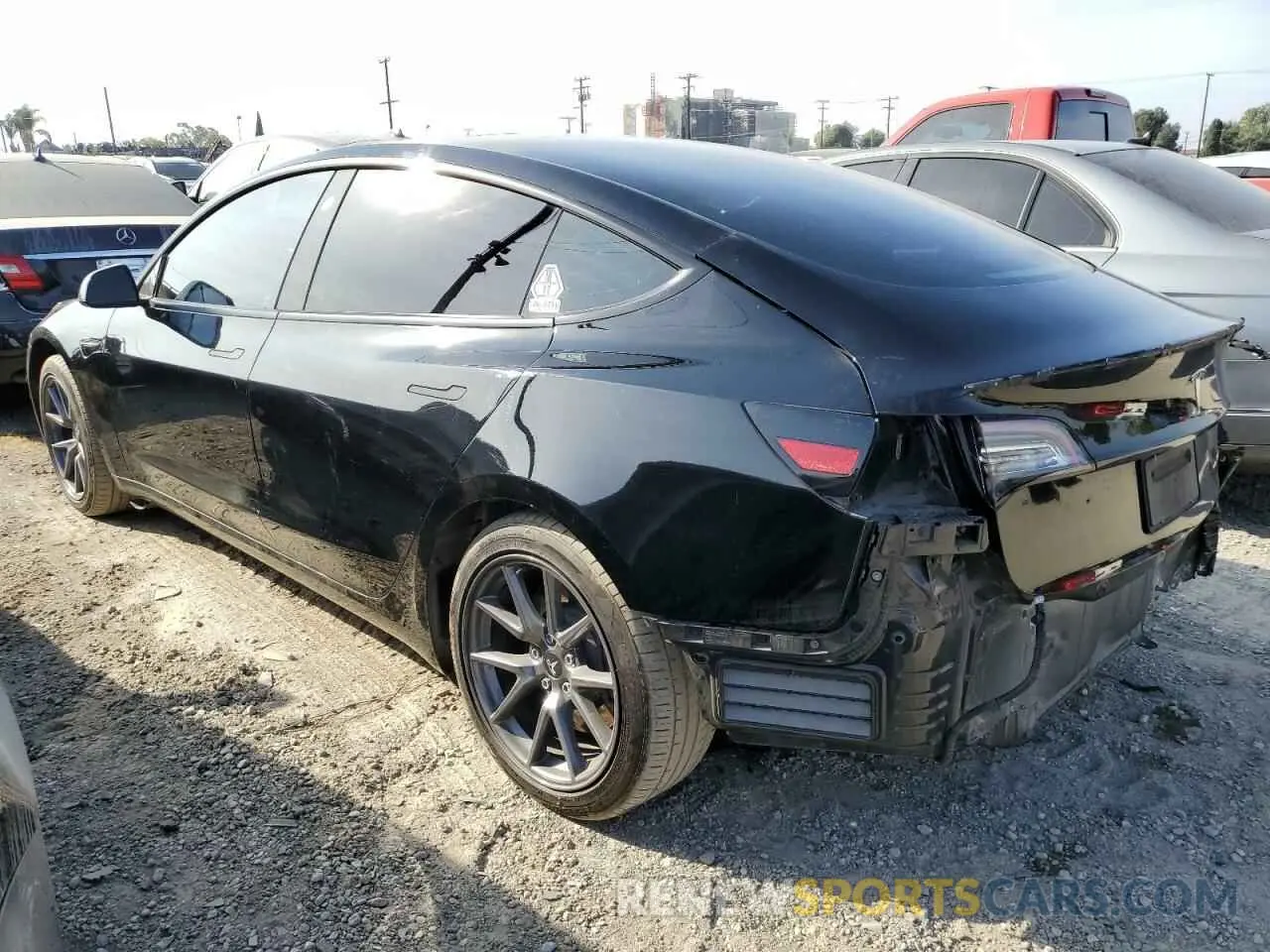 2 Photograph of a damaged car 5YJ3E1EBXMF939100 TESLA MODEL 3 2021