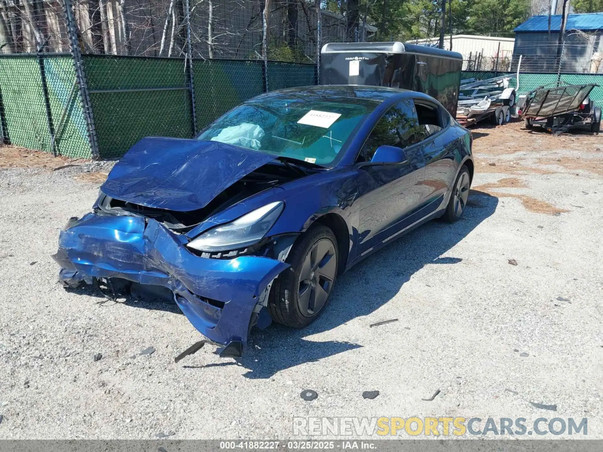 2 Photograph of a damaged car 5YJ3E1EBXMF961145 TESLA MODEL 3 2021