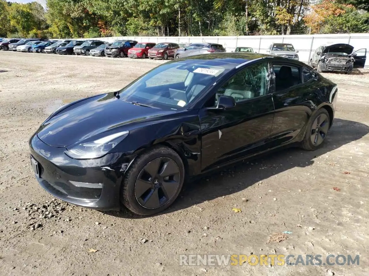 1 Photograph of a damaged car 5YJ3E1EBXMF987986 TESLA MODEL 3 2021