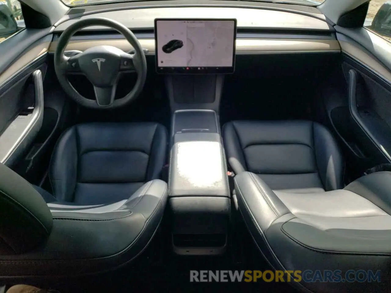 8 Photograph of a damaged car 5YJ3E1EBXMF987986 TESLA MODEL 3 2021