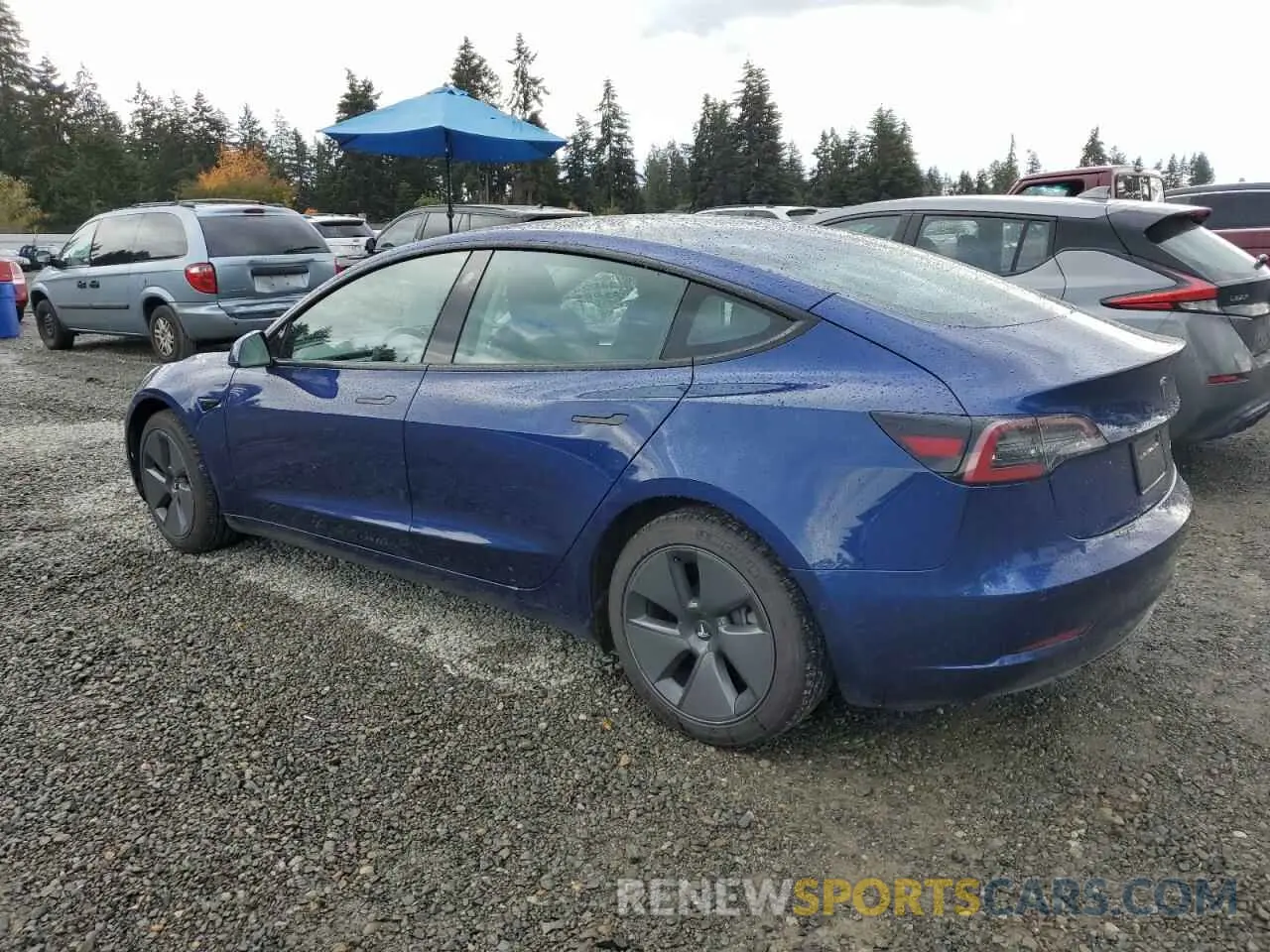 2 Photograph of a damaged car 5YJ3E1EBXMF998986 TESLA MODEL 3 2021