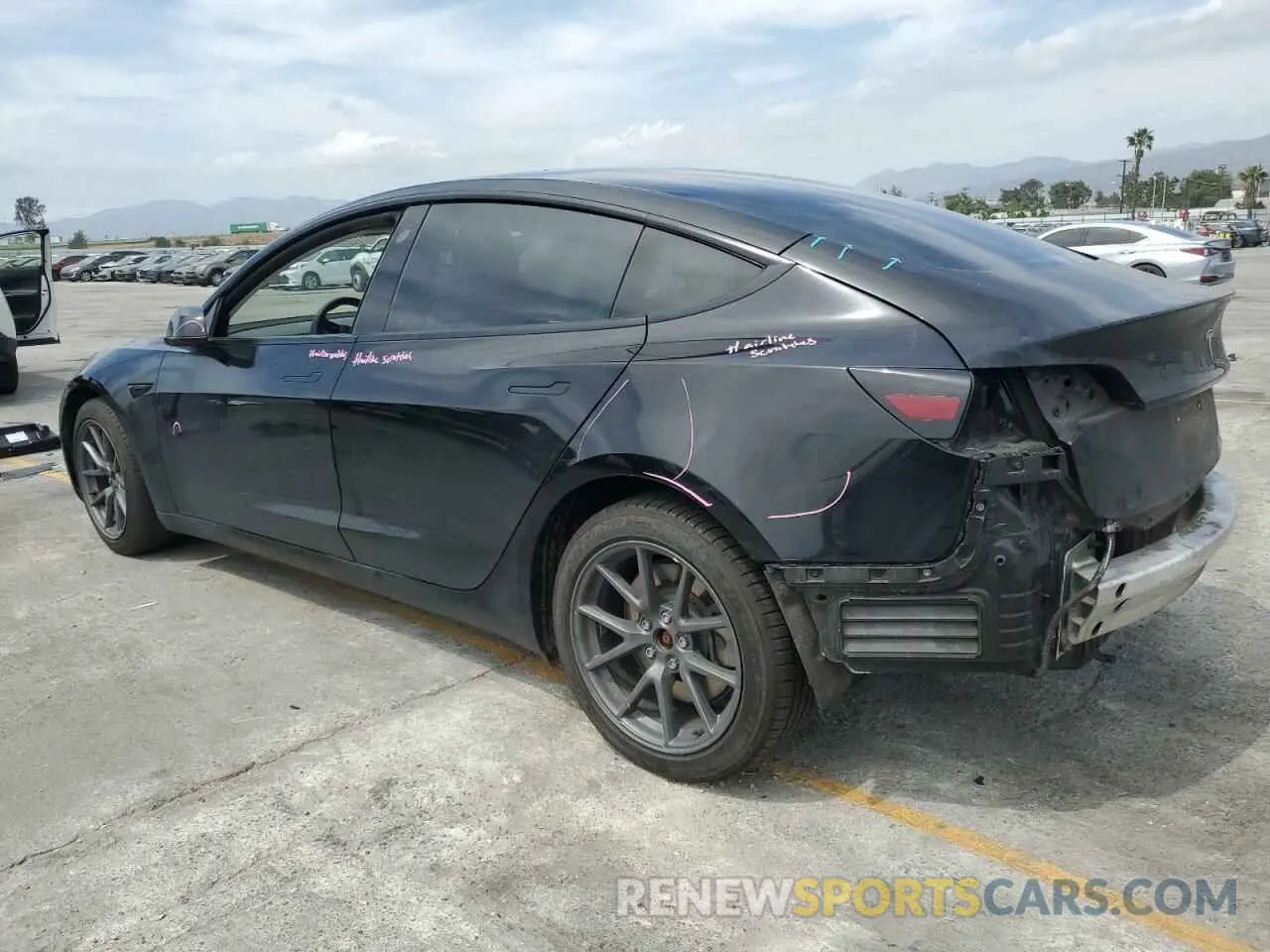 2 Photograph of a damaged car 5YJ3E1EBXMF999359 TESLA MODEL 3 2021