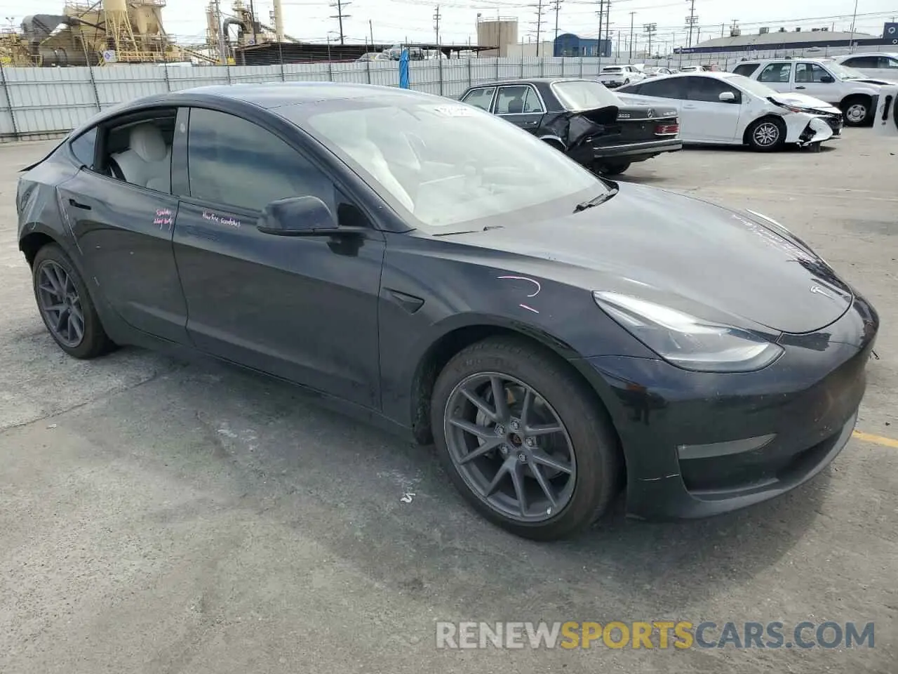 4 Photograph of a damaged car 5YJ3E1EBXMF999359 TESLA MODEL 3 2021