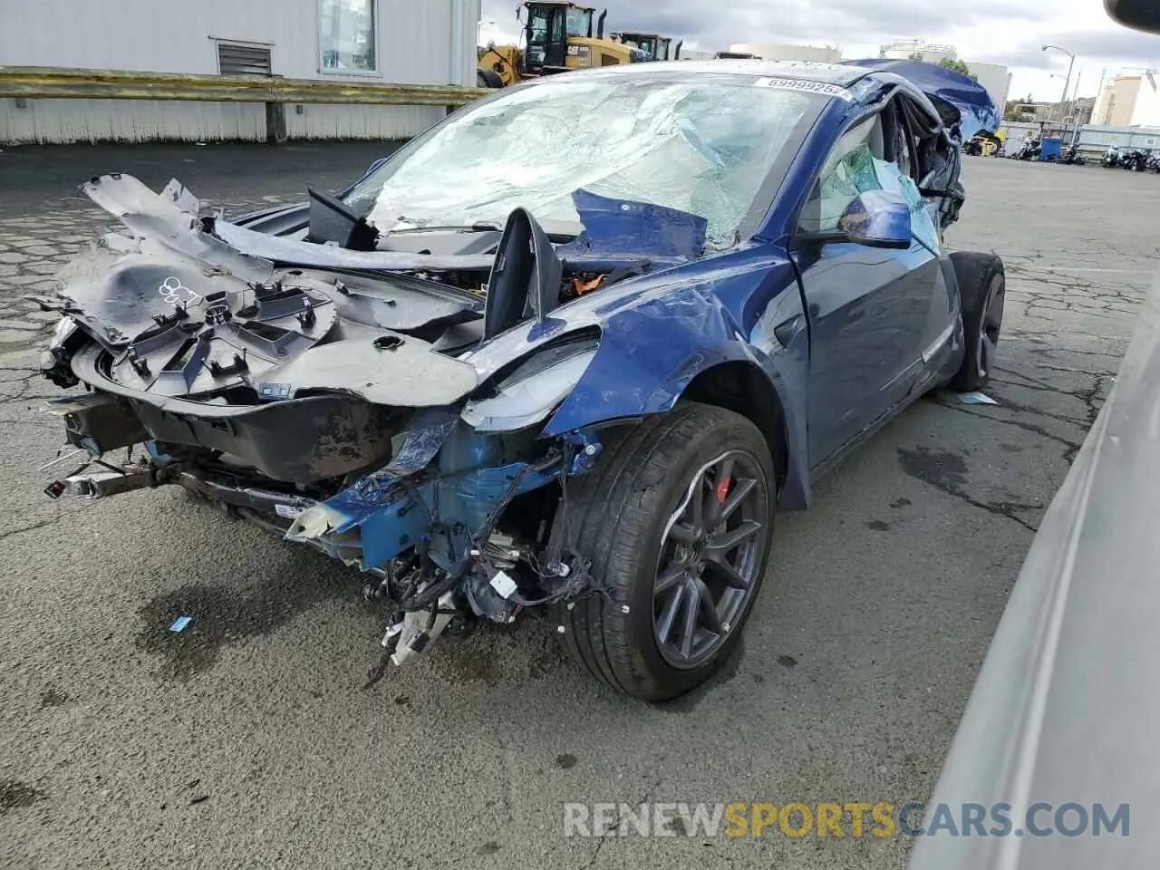 1 Photograph of a damaged car 5YJ3E1EBXMF999443 TESLA MODEL 3 2021