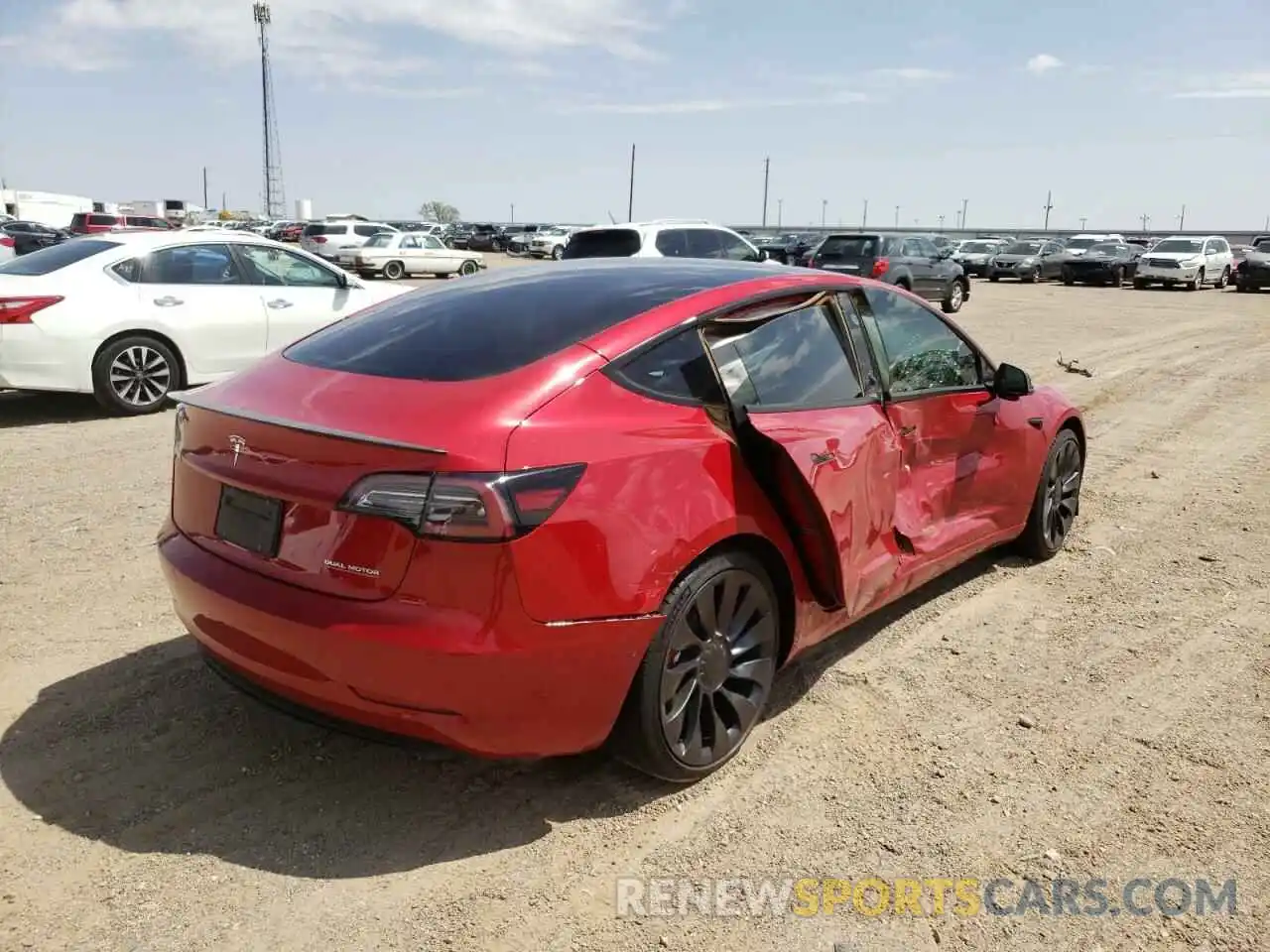 4 Photograph of a damaged car 5YJ3E1EC0MF056552 TESLA MODEL 3 2021