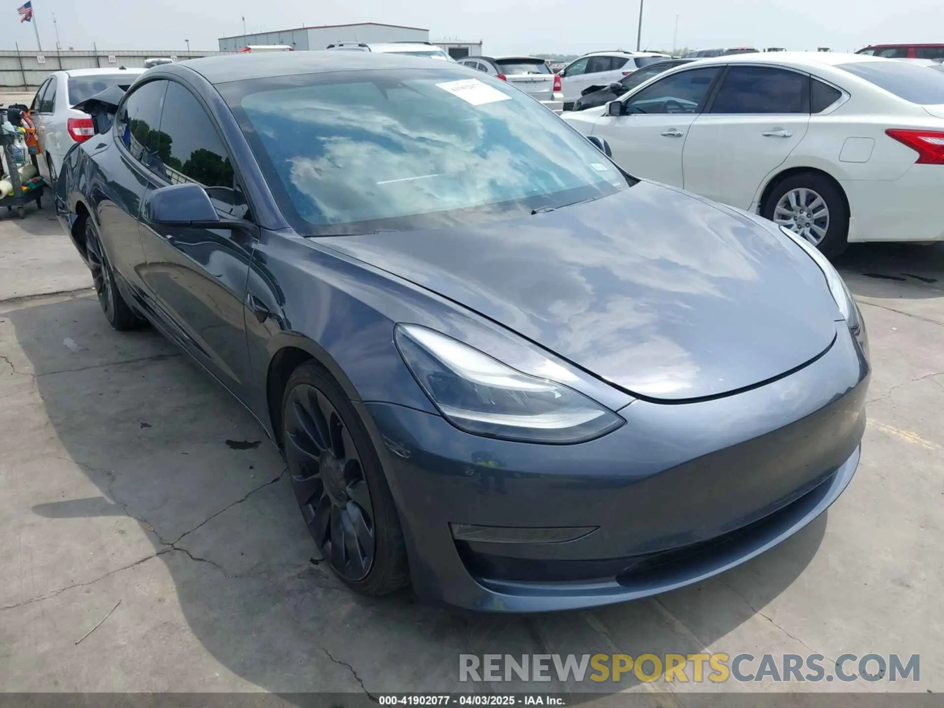1 Photograph of a damaged car 5YJ3E1EC0MF060343 TESLA MODEL 3 2021