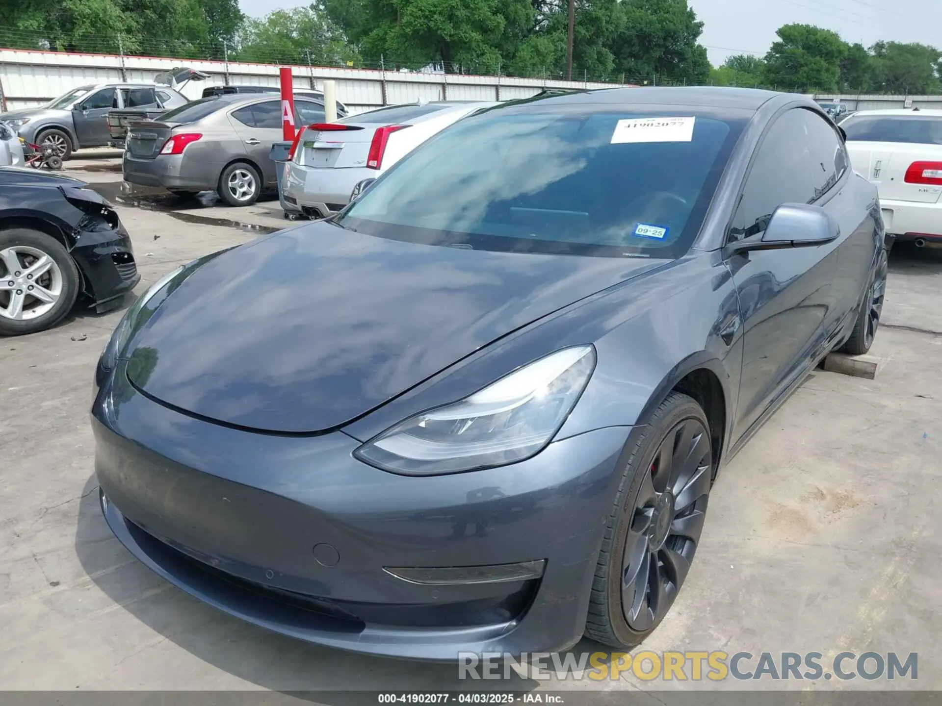 2 Photograph of a damaged car 5YJ3E1EC0MF060343 TESLA MODEL 3 2021