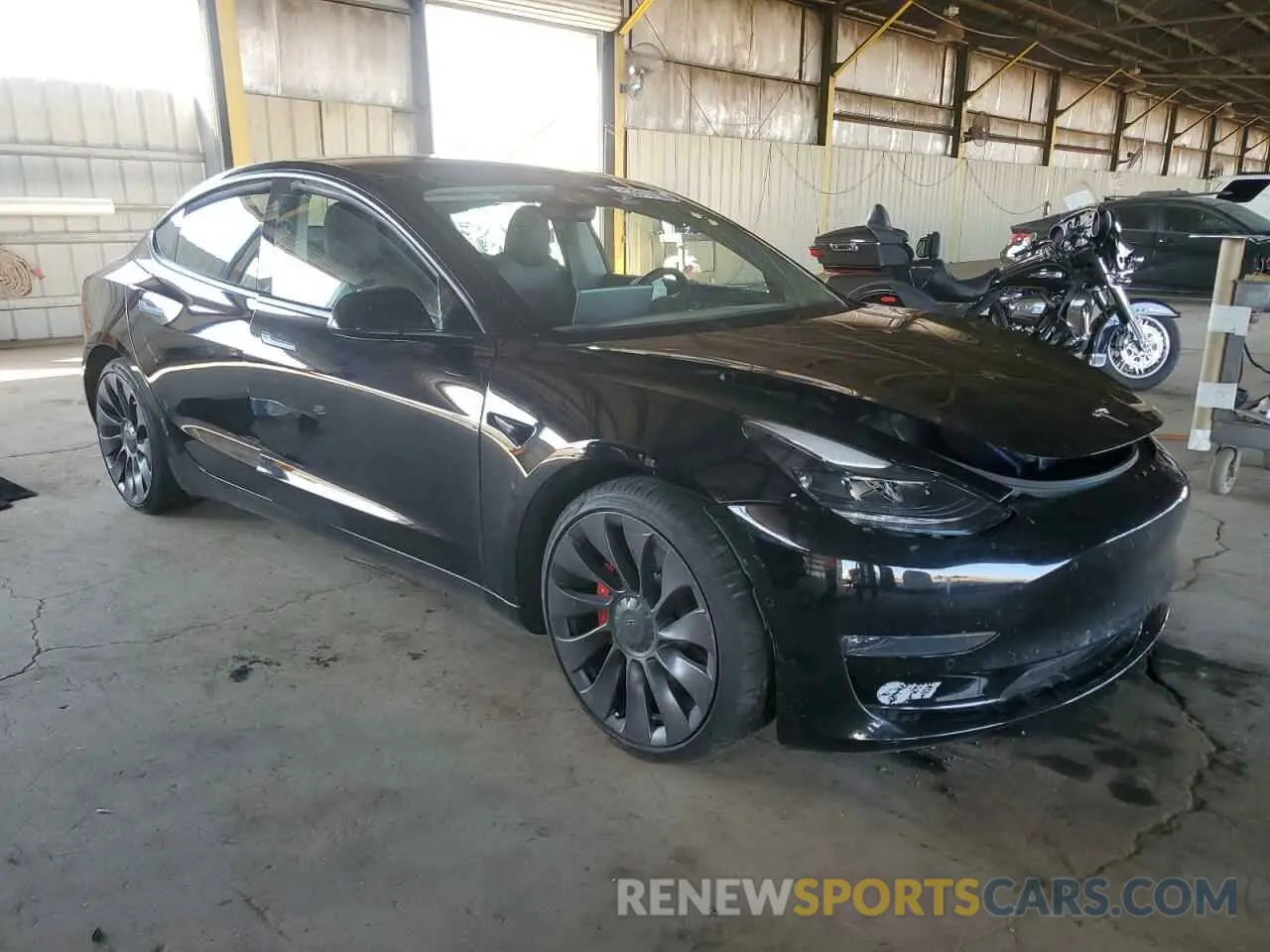 4 Photograph of a damaged car 5YJ3E1EC0MF060360 TESLA MODEL 3 2021