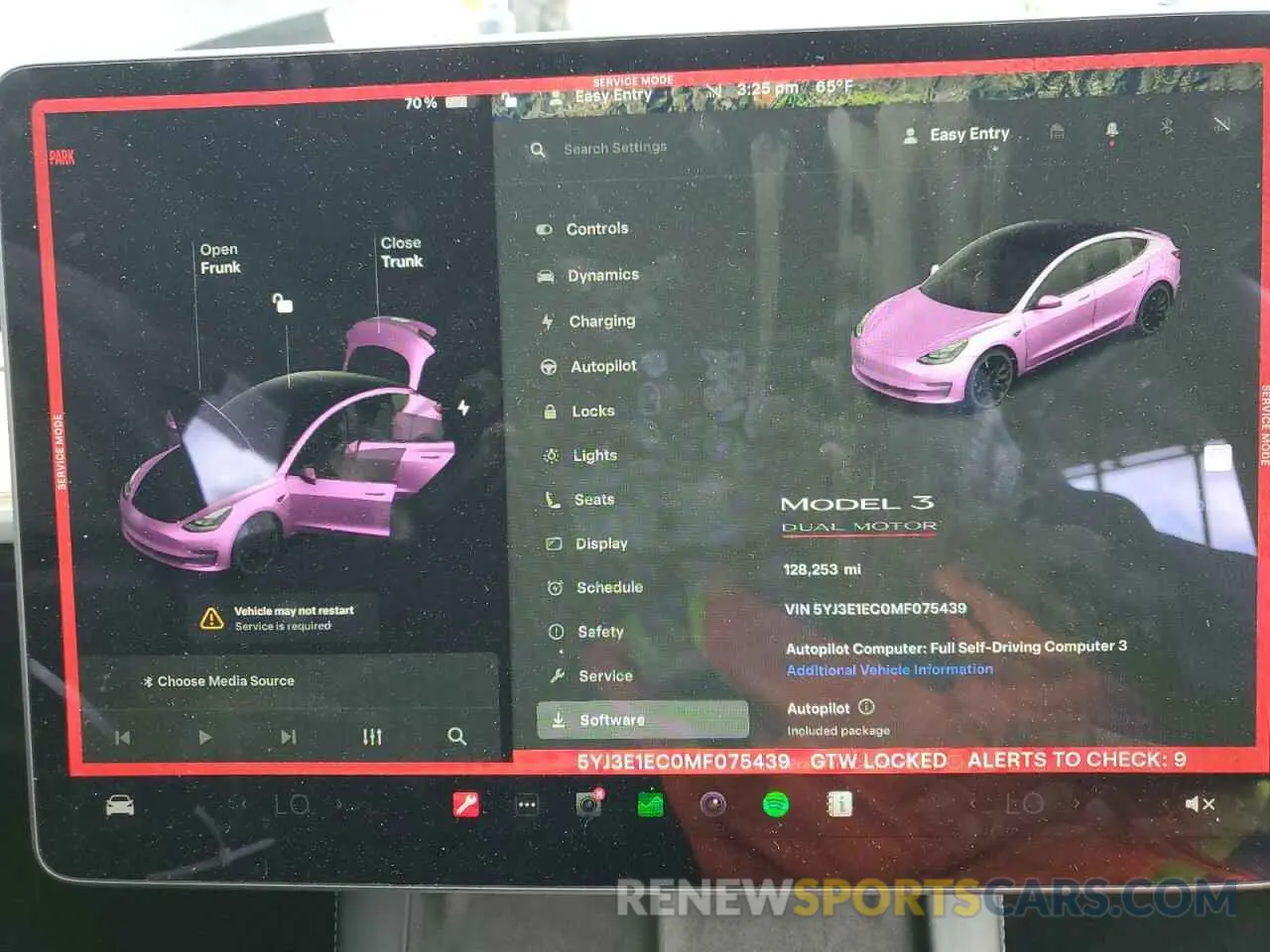 9 Photograph of a damaged car 5YJ3E1EC0MF075439 TESLA MODEL 3 2021