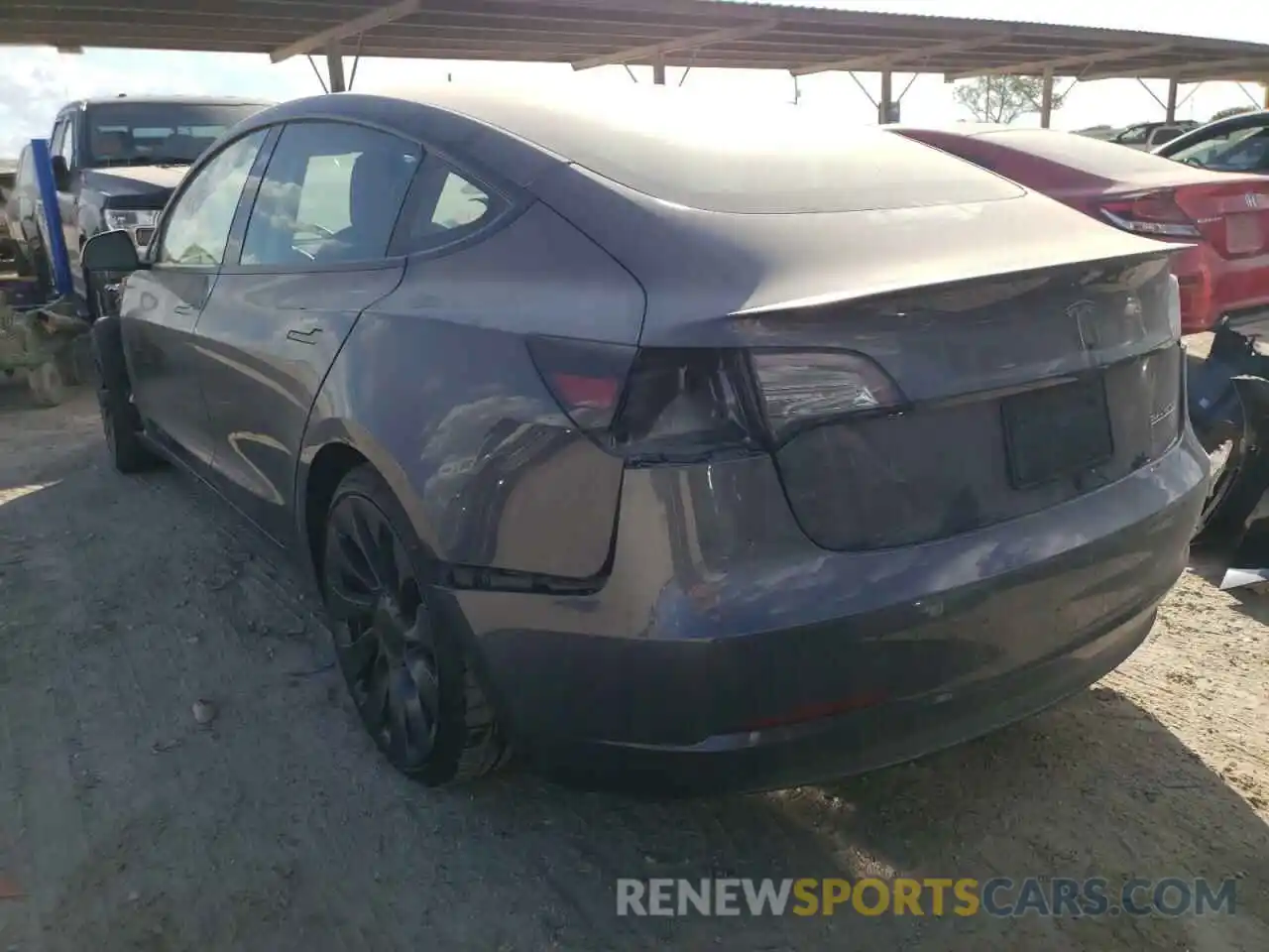 3 Photograph of a damaged car 5YJ3E1EC0MF992395 TESLA MODEL 3 2021