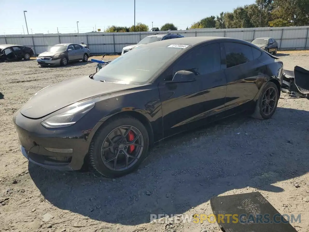 1 Photograph of a damaged car 5YJ3E1EC1MF005769 TESLA MODEL 3 2021