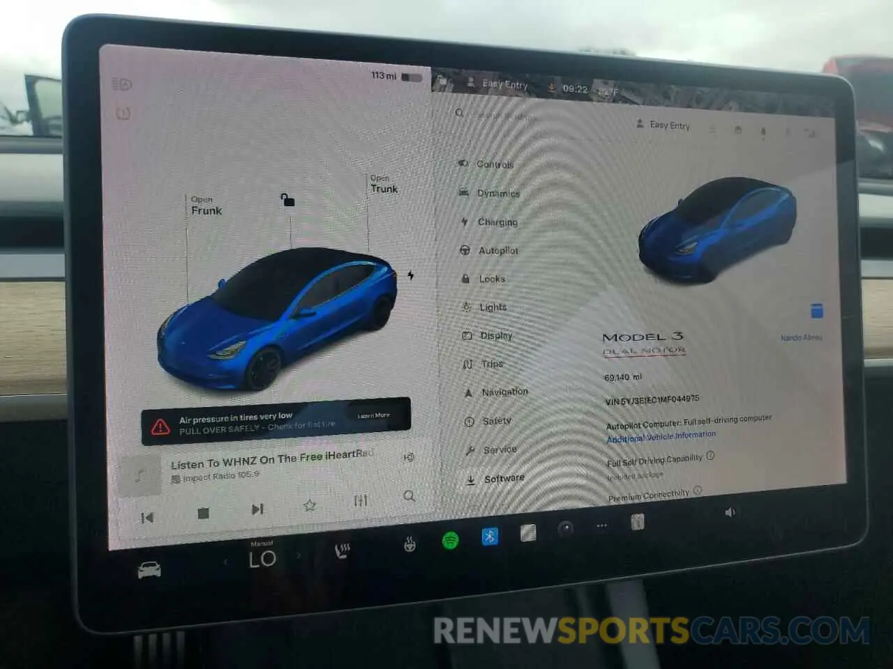 9 Photograph of a damaged car 5YJ3E1EC1MF044975 TESLA MODEL 3 2021