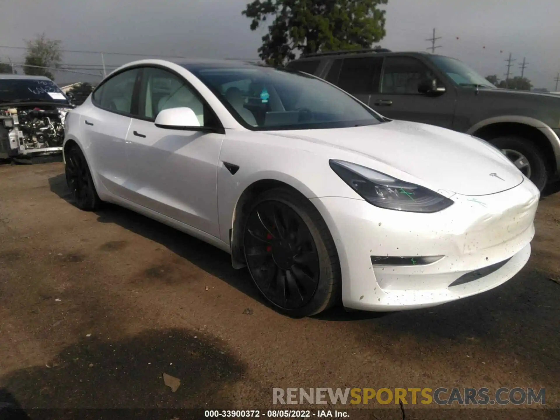 1 Photograph of a damaged car 5YJ3E1EC1MF059654 TESLA MODEL 3 2021